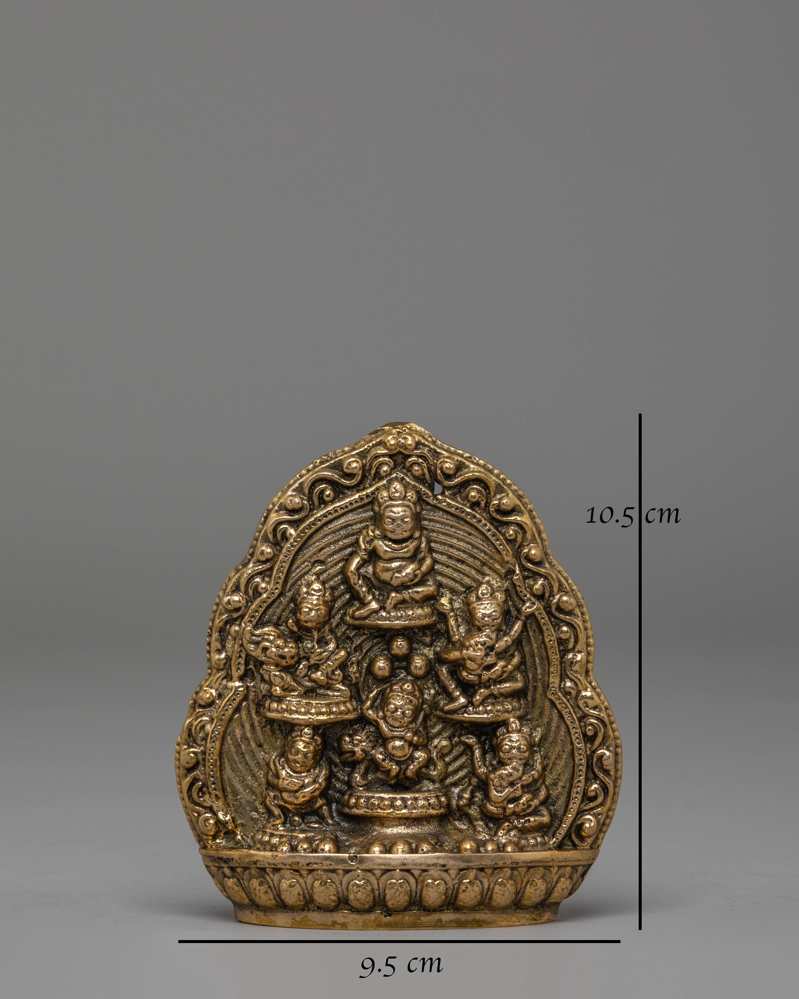 Buddhist Wealth Icon Dzambhala Set Statue | Tibetan Prosperity Symbol