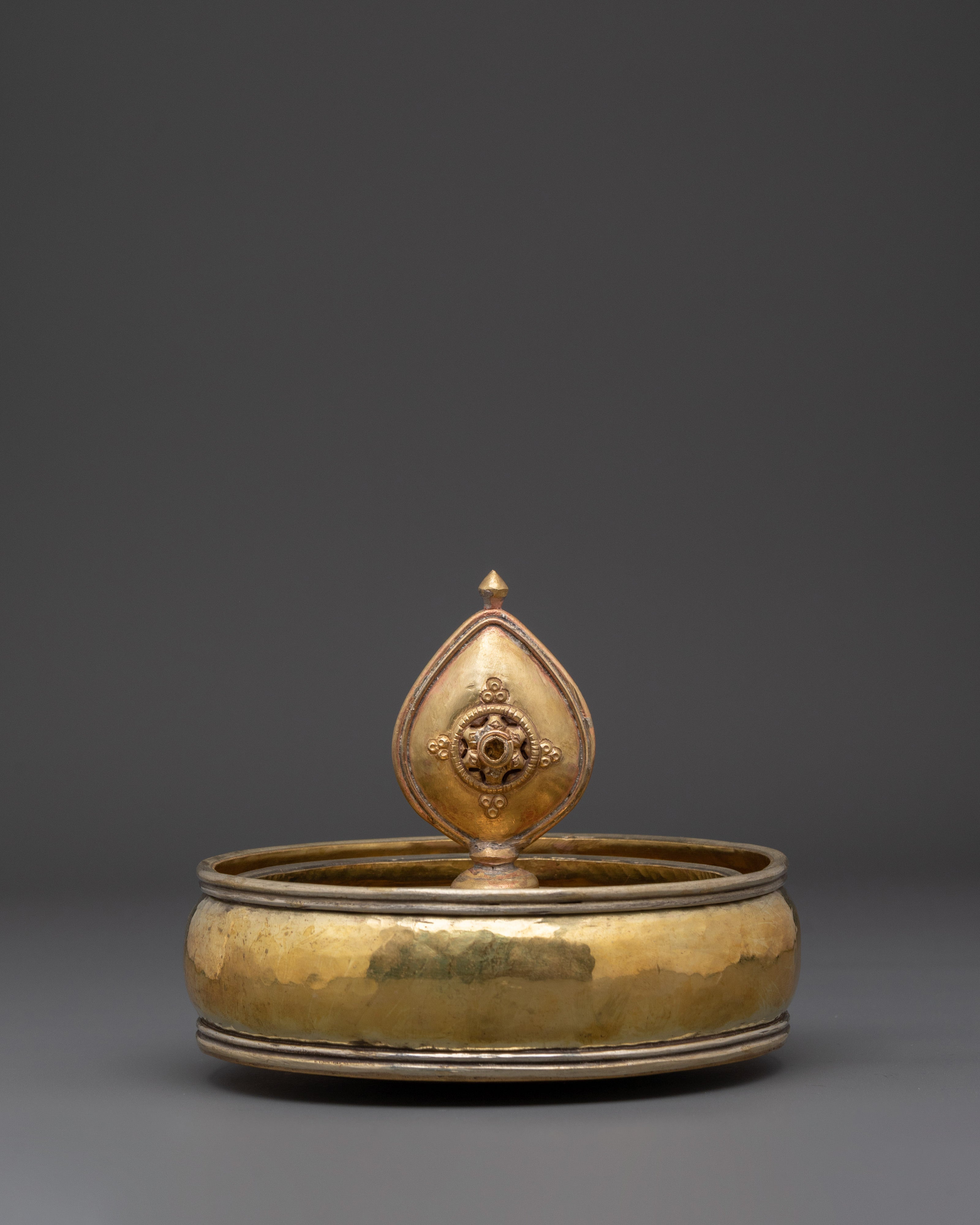 Handcrafted Brass Mandala Offering Set | Buddhist Ritual Decor