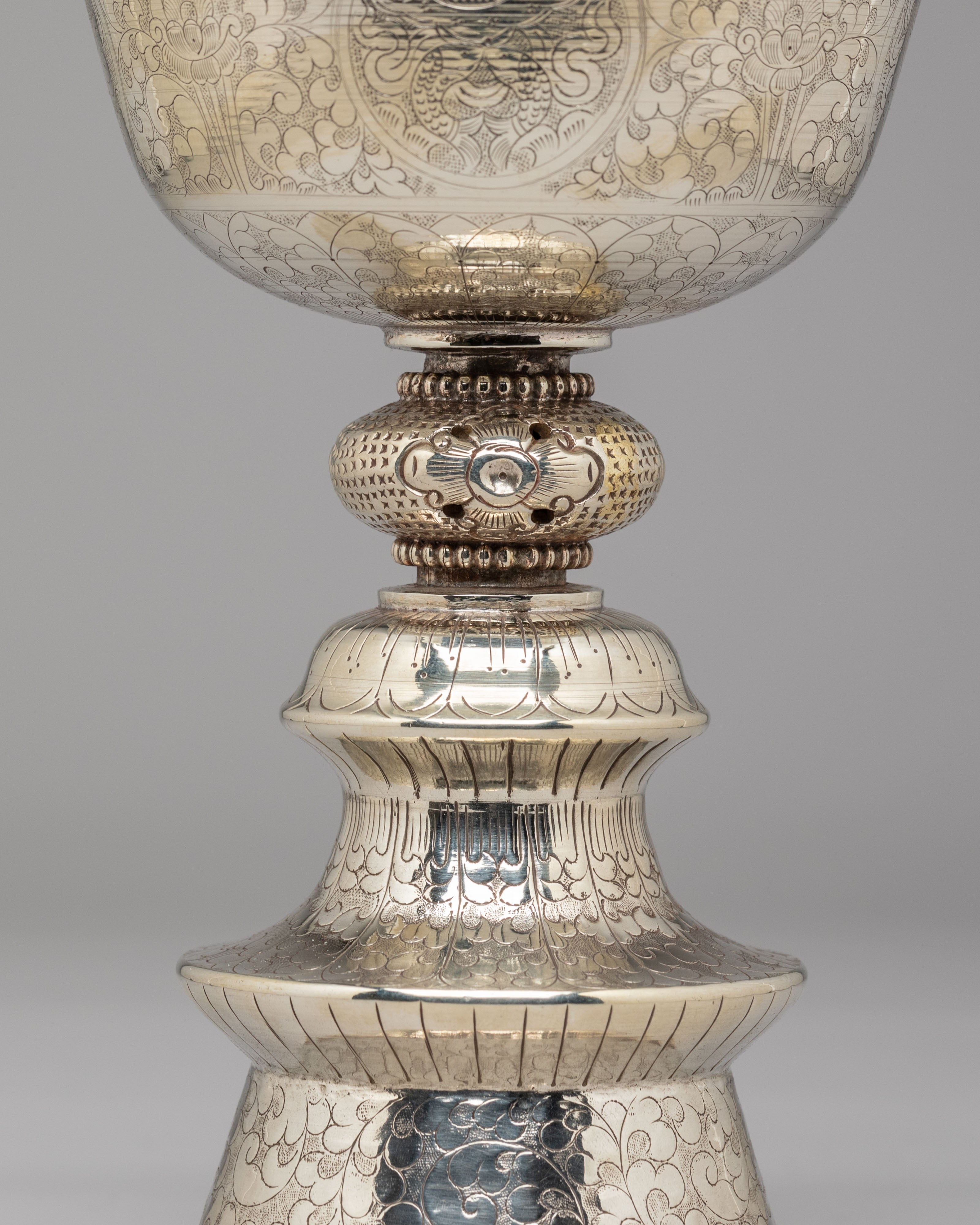 Ceremonial Butter Lamp Set | Offering Lamps for Puja & Meditation