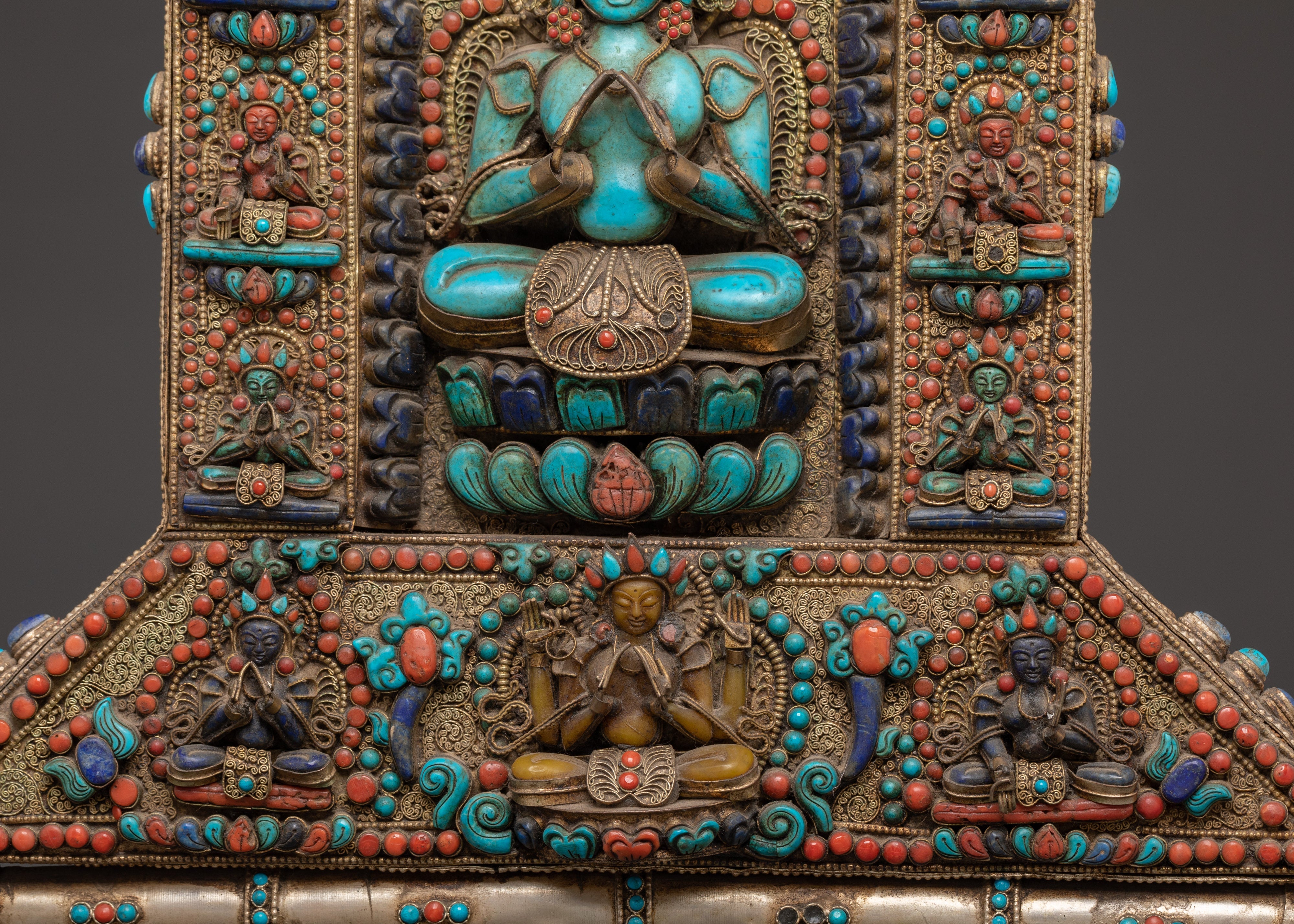 Handcrafted Copper Wall Hanging |  Silver Plating and Unique Stones