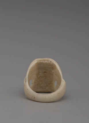 Ethically Sourced Buffalo Bone Ring with Unique Skull Design | Tribal-Inspired Fashion