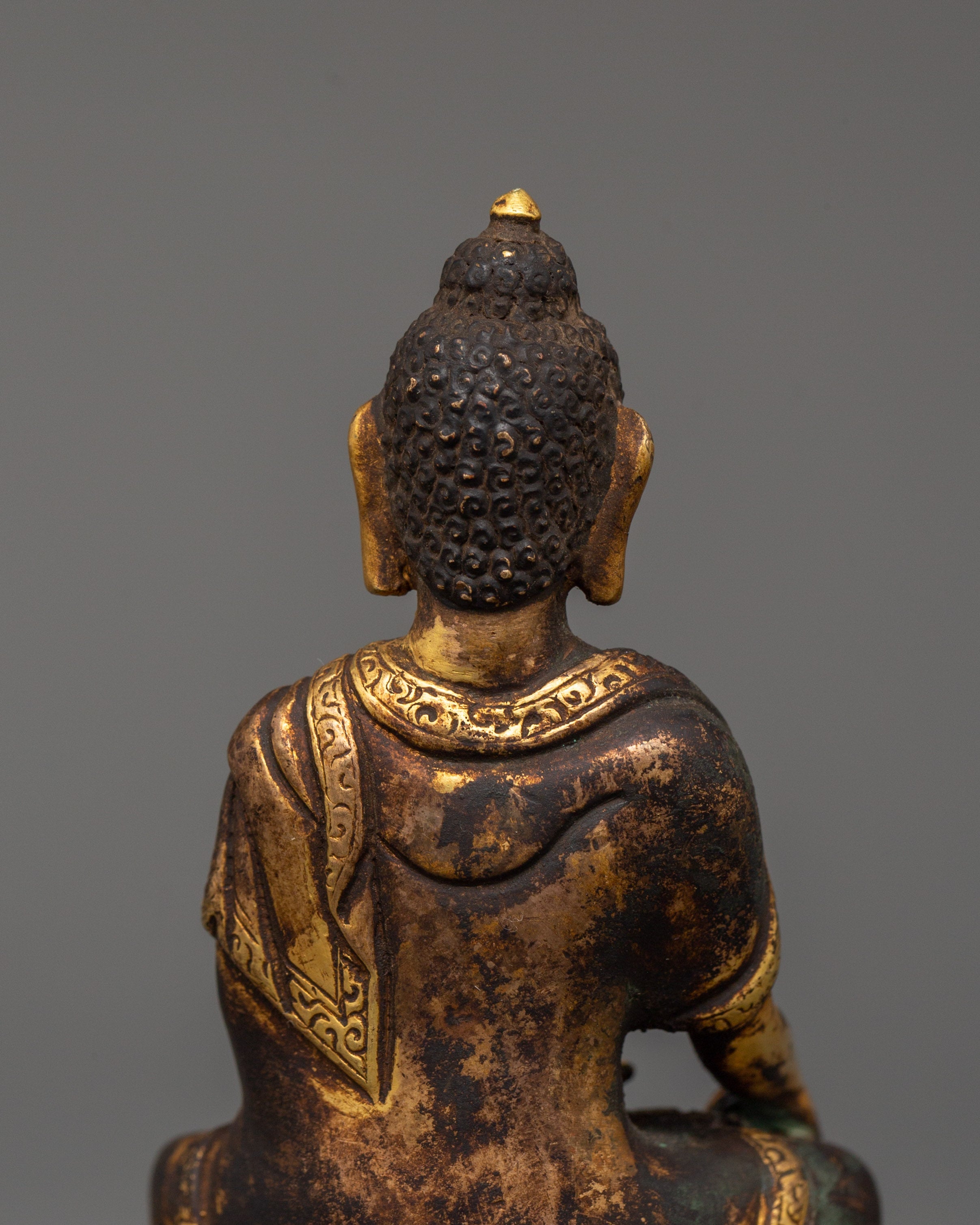 Traditionally HandCrafted Shakyamuni Buddha Statue | Antique Copper Statue
