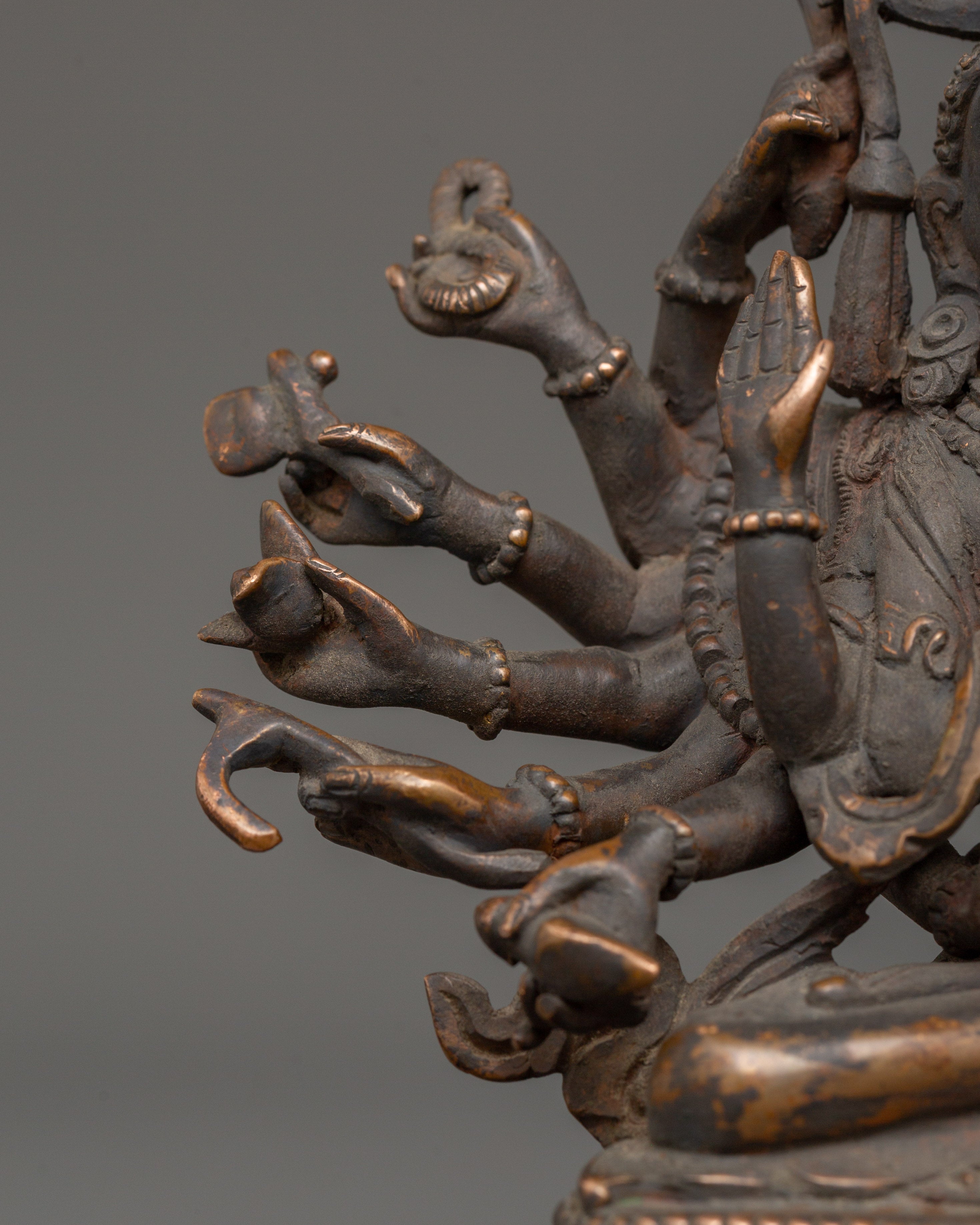 Antique Copper Chundi Statue | Buddhist Deity of Compassion & Prosperity