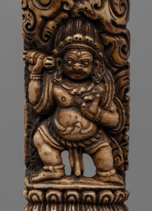 Hand-Carved Mahakala Set | Vajrayana Buddhist Protector Deity
