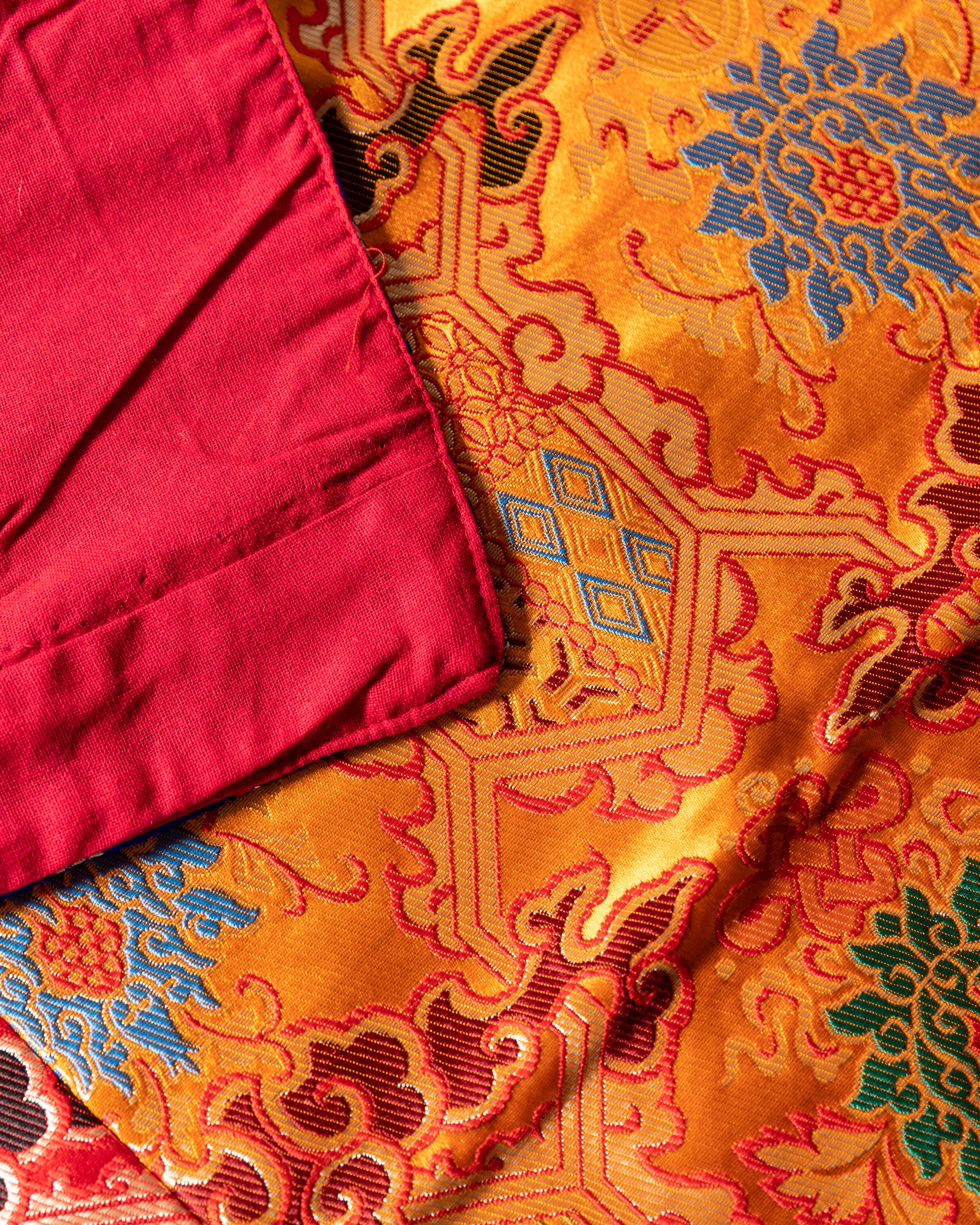 Tibetan Silk Table Cloth for Decor | Cover for Living Spaces & Sacred Areas