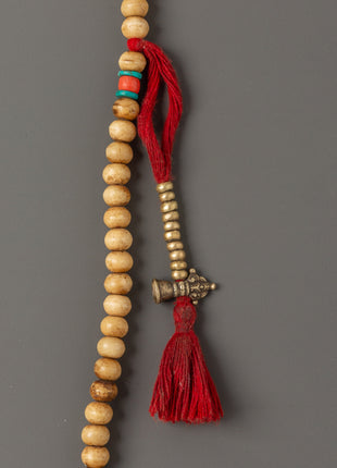 Tibetan Mala Beads with Bronze Vajra | 108 Bead Prayer Necklace