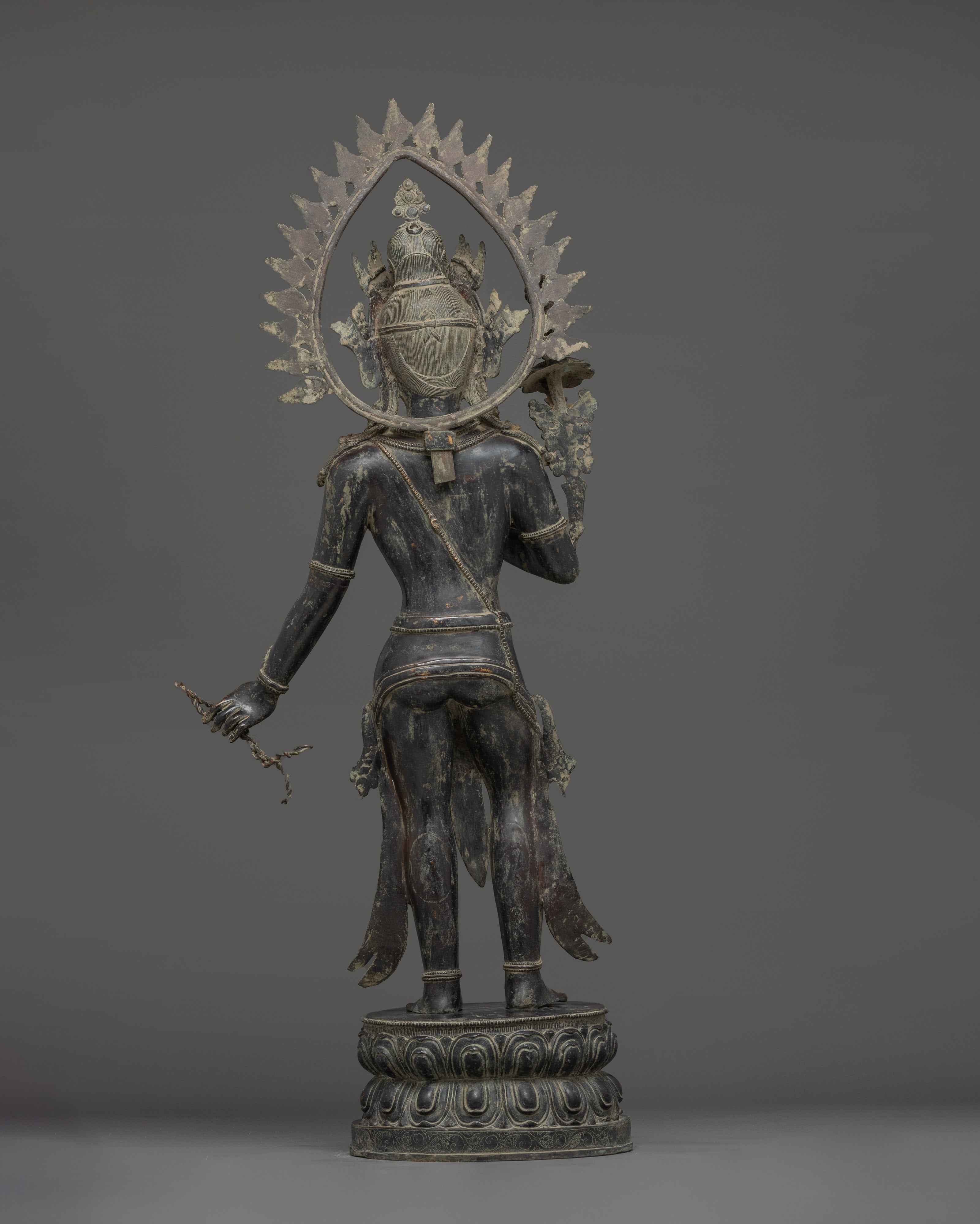 Copper Standing Vajrapani Statue | Powerful Buddhist Protector Deity