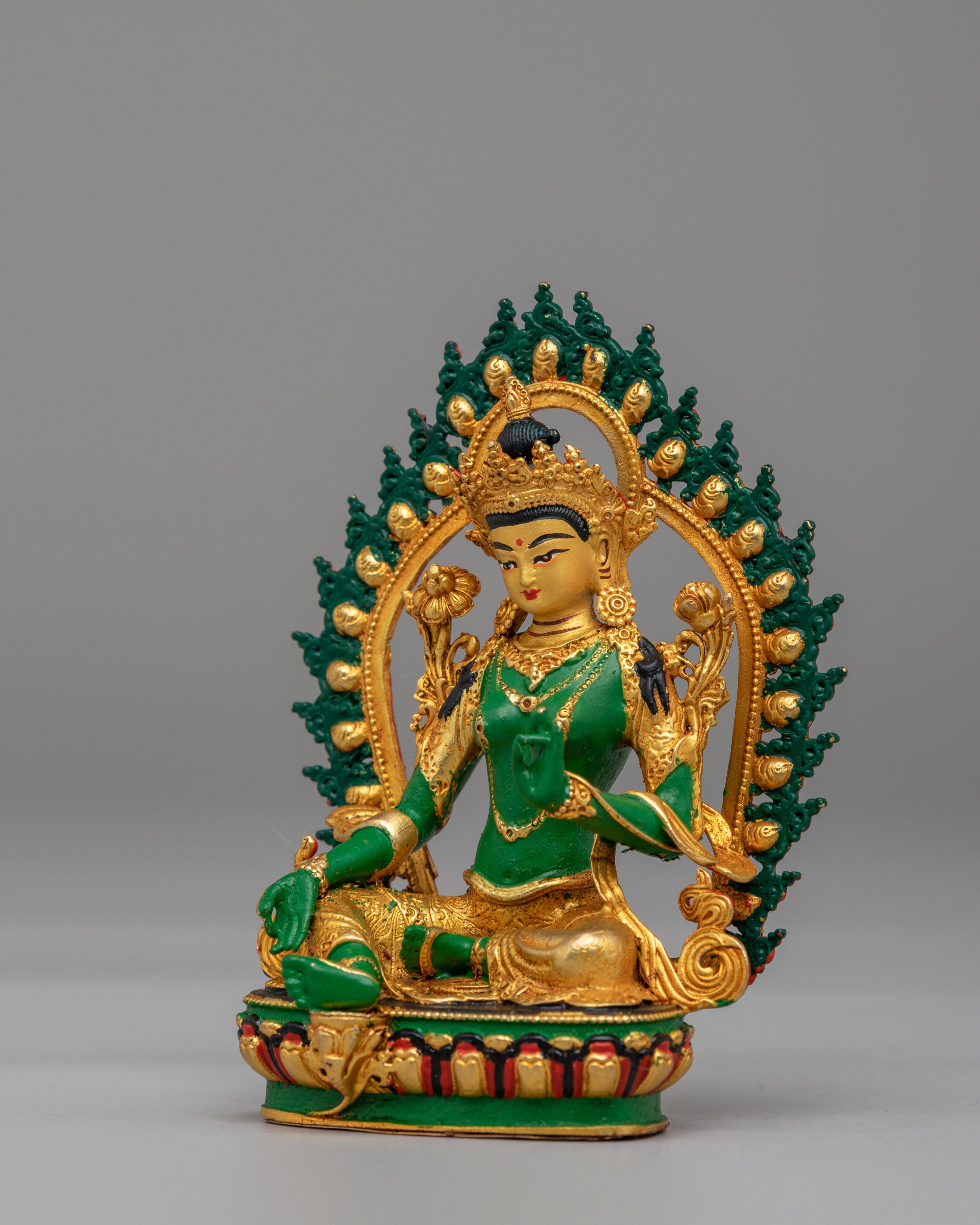 Green Tara Swift Liberator Goddess Statue | Goddess of Compassion