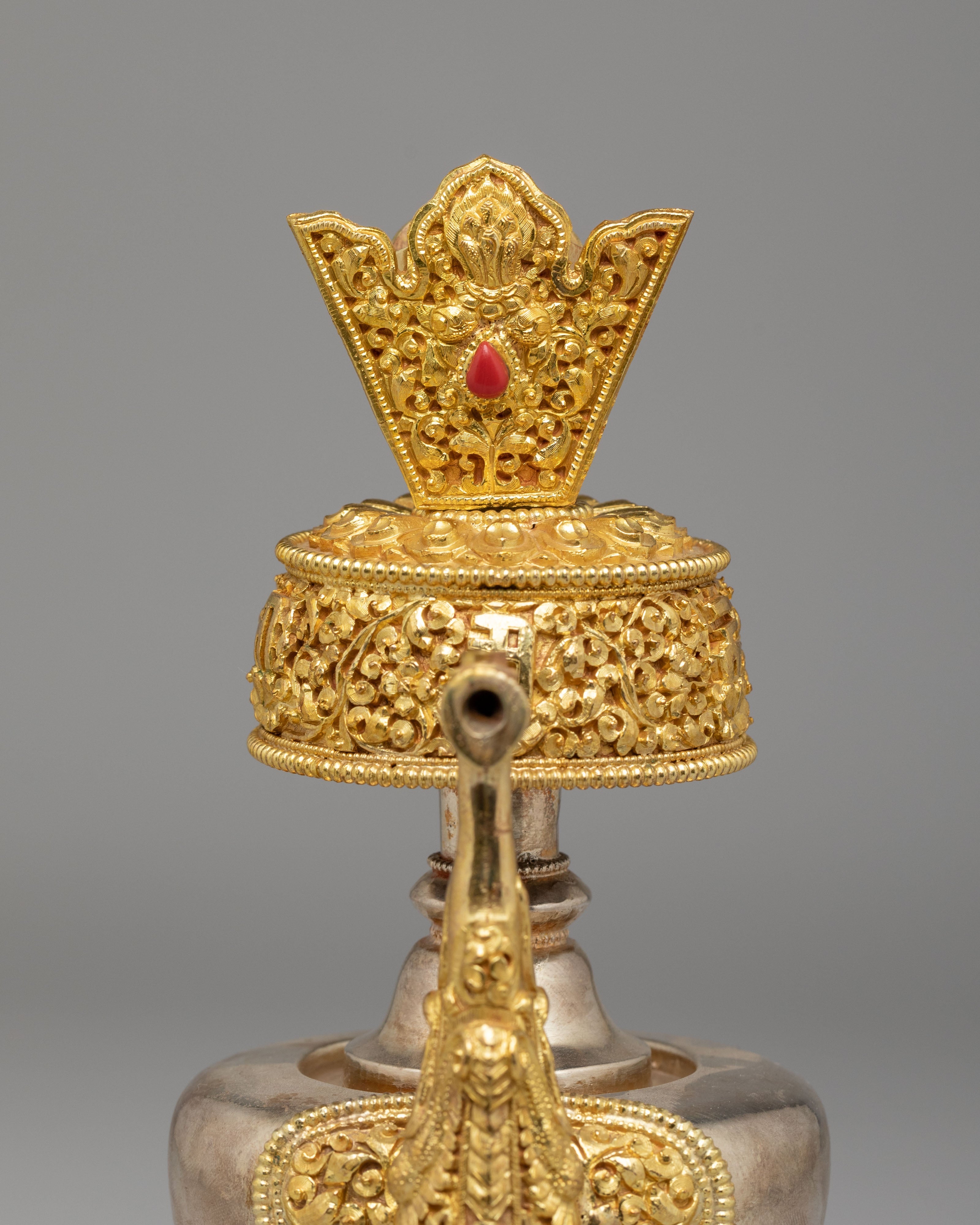 Spiritual Handcrafted Ritual Bhumba Set | Gold and Silver Plated Bhumba