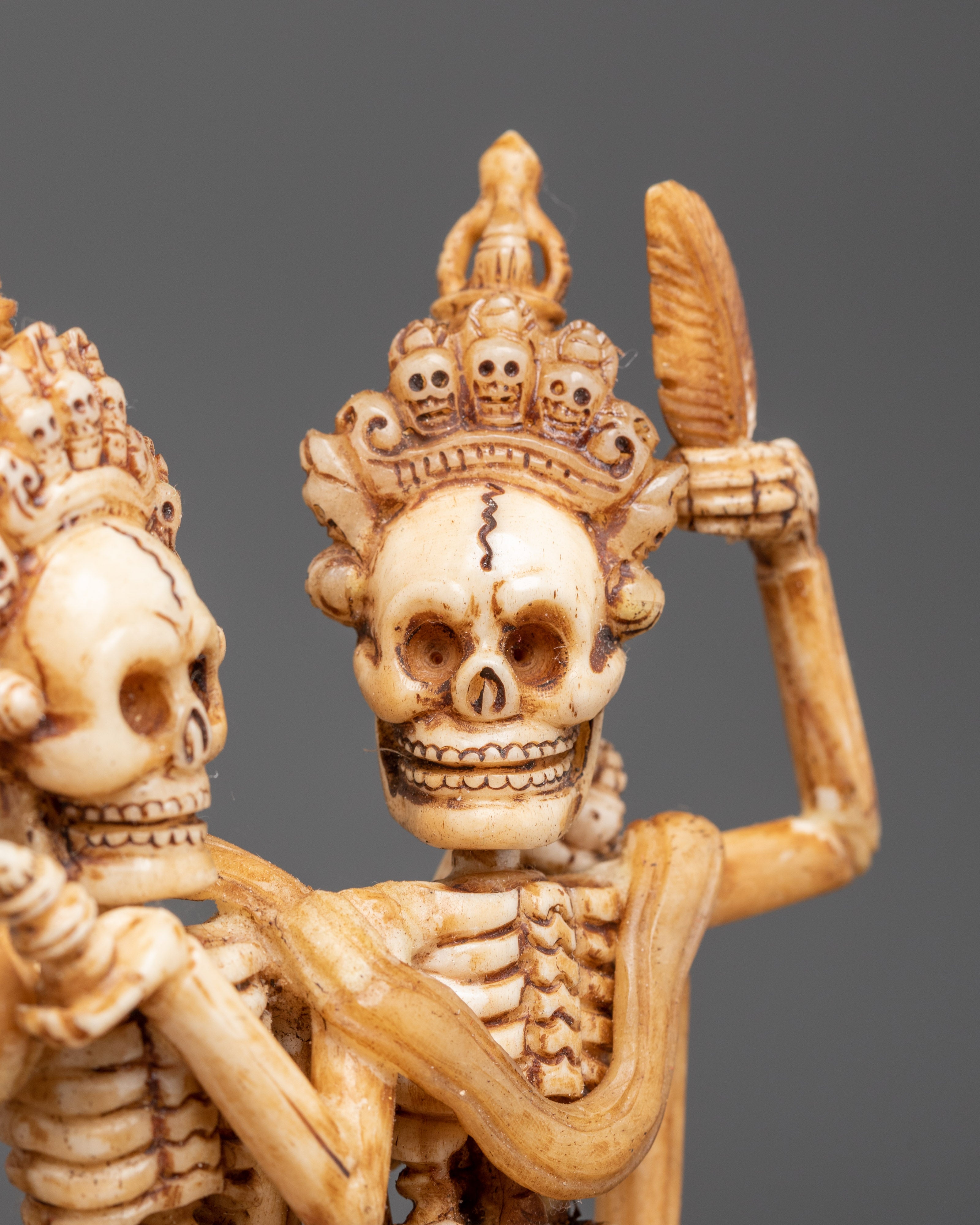 Chitipati Buddhist Protector Deity Bone Craving | A Buddhist Symbol of Protection