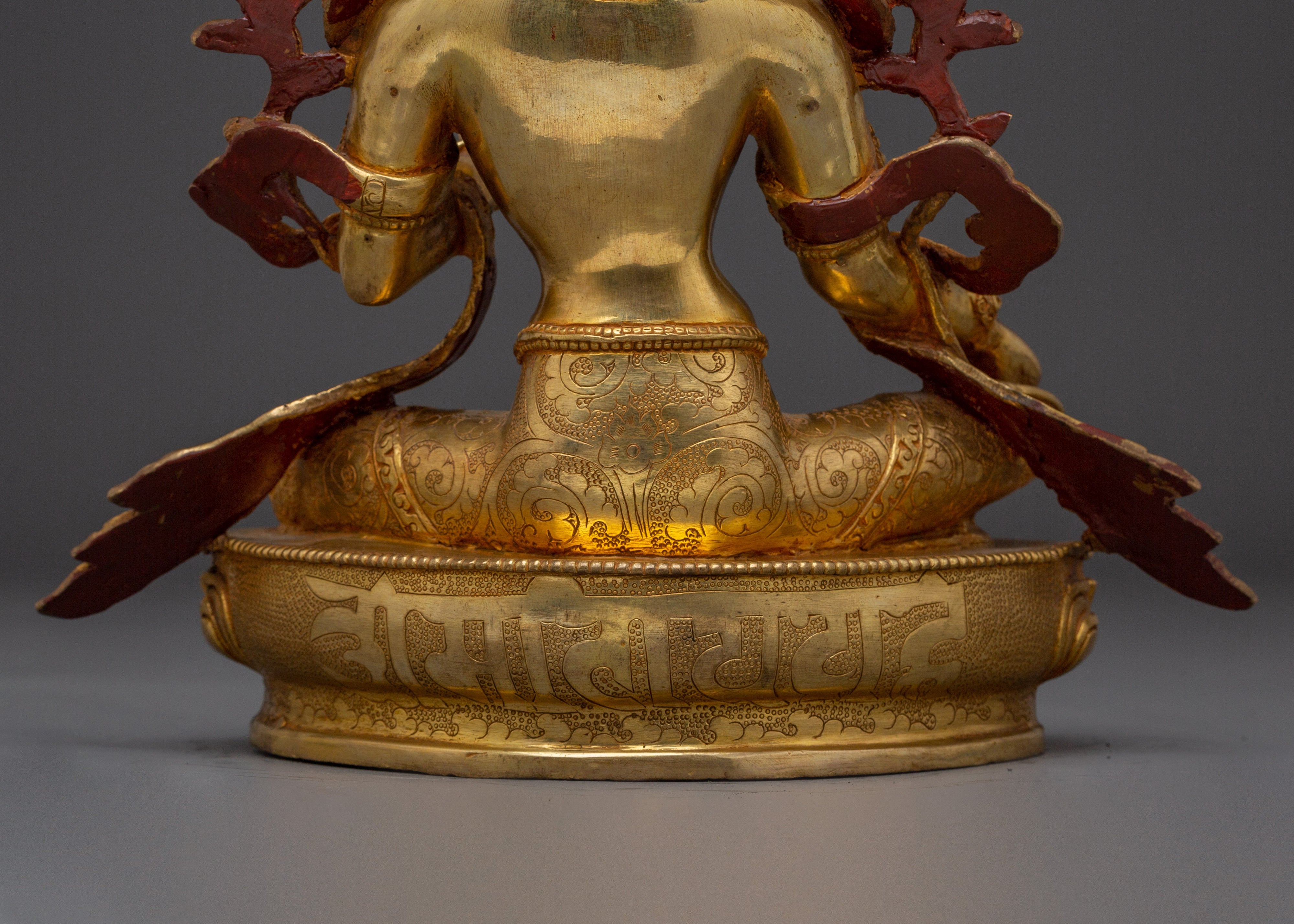 Serene Green Tara Handmade Statue | Himalayan Buddhist Artwork