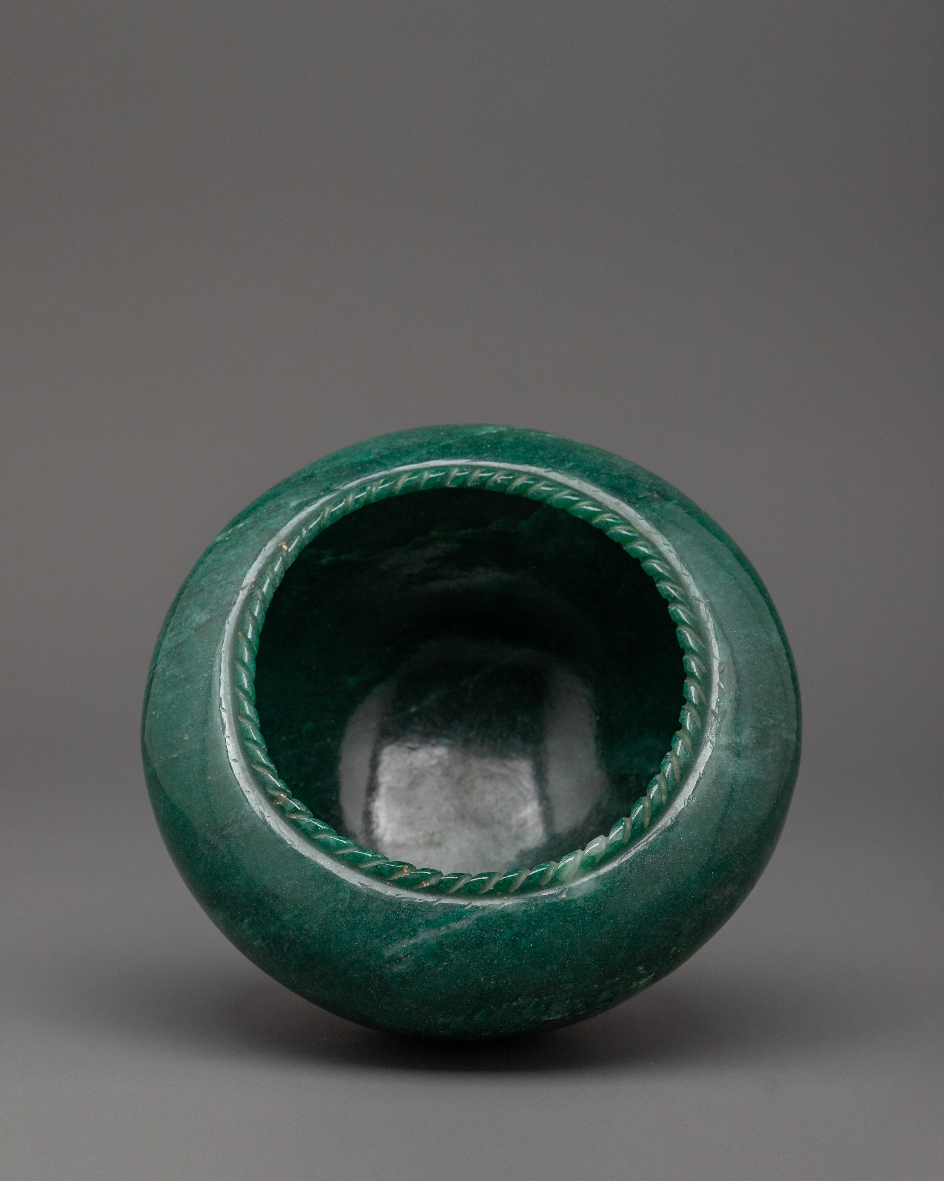 Jade Stone Golpa Ritual Bowl | Traditional Craft