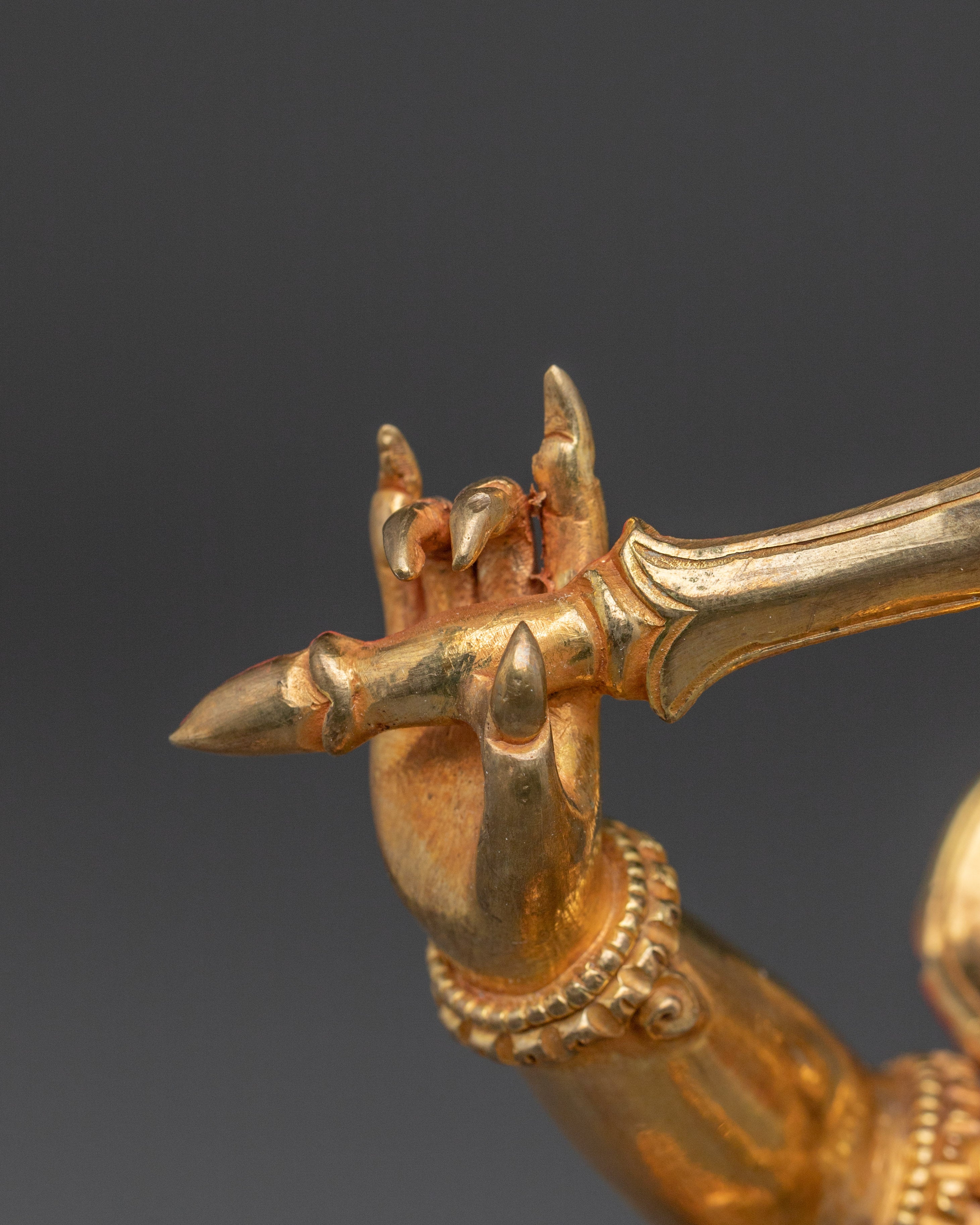 Nepalese Artwork of Black Manjushri | Tibetan Wisdom Deity