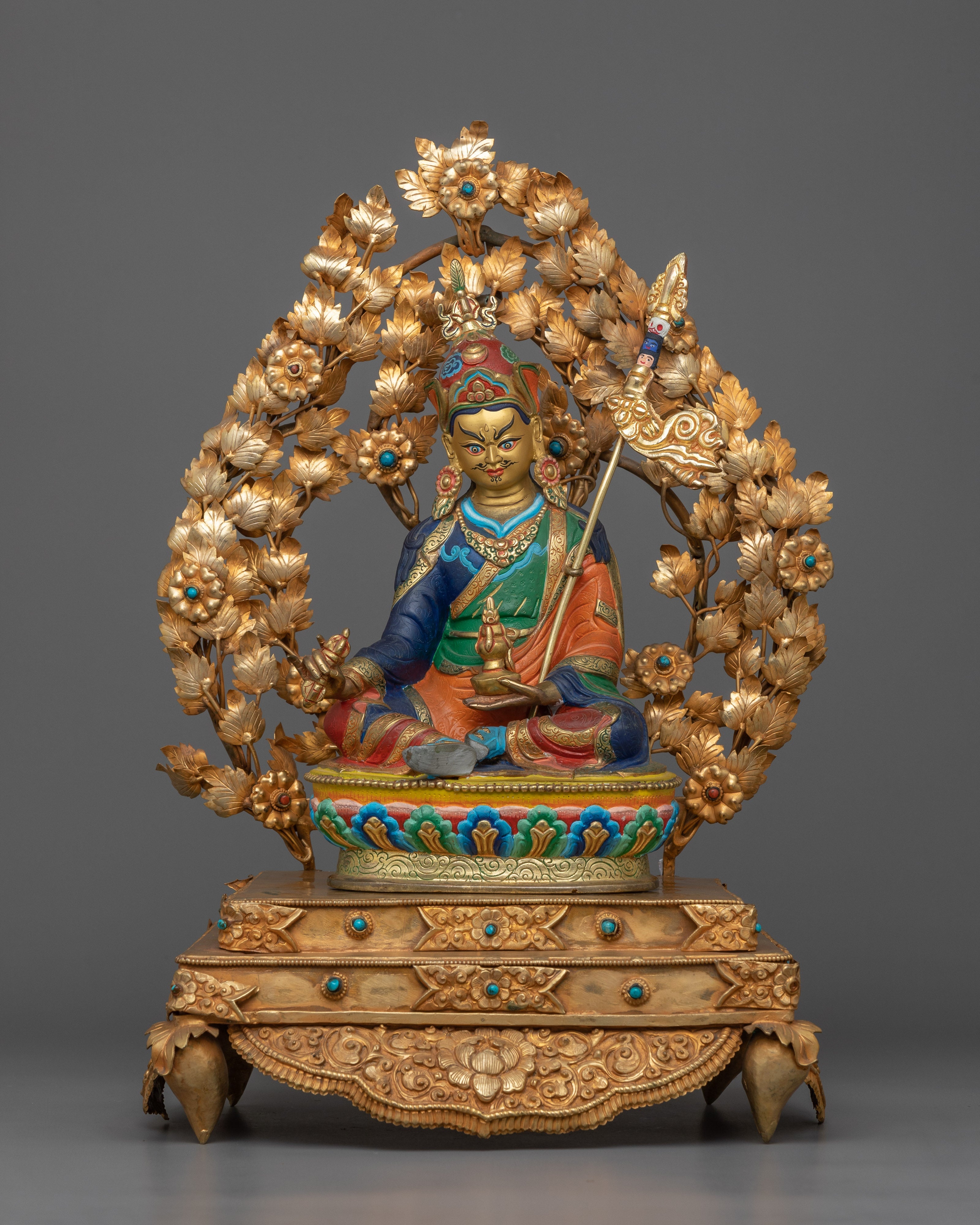 Guru Rinpoche with Beautiful Consort | A Divine Union of Wisdom and Compassion