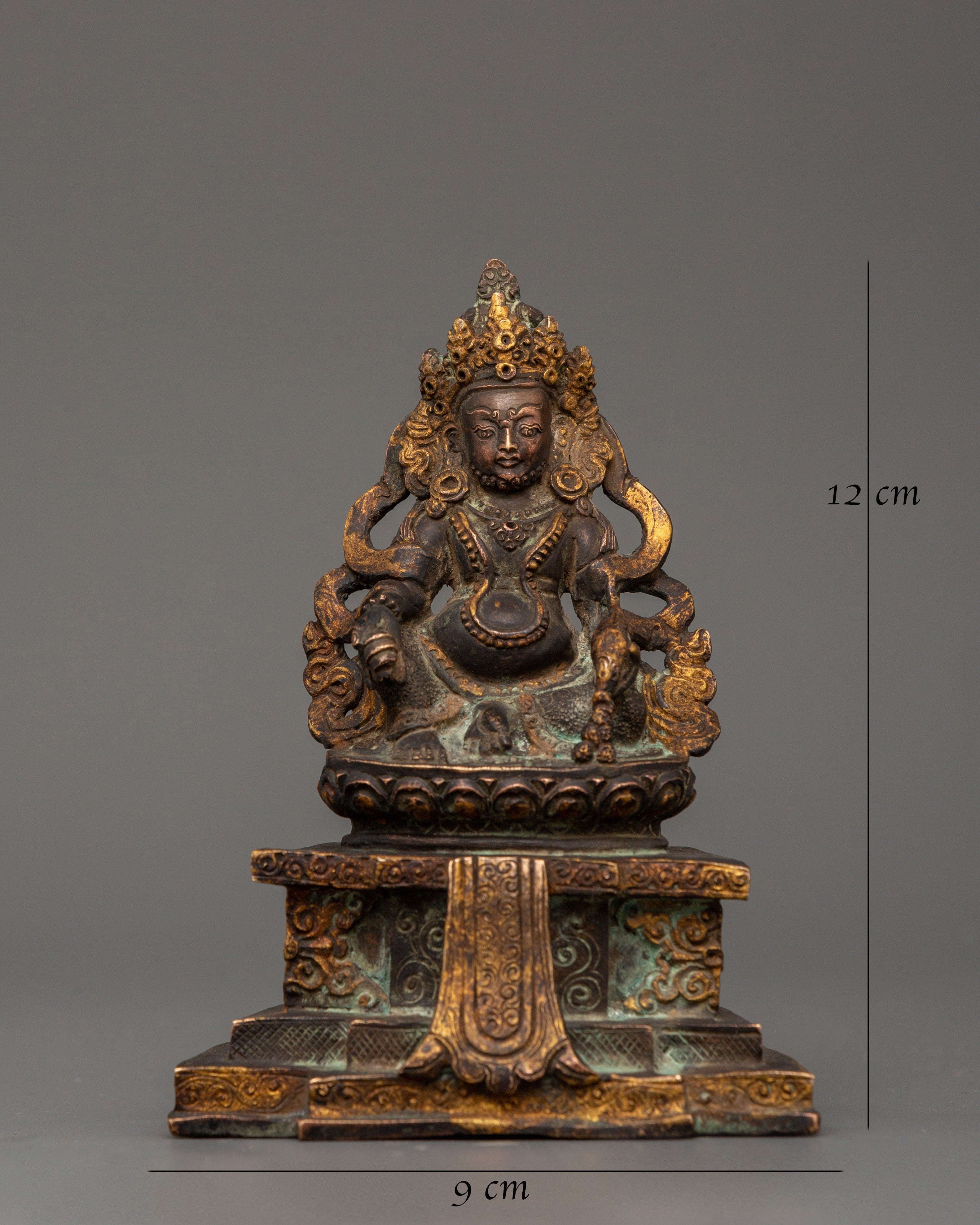 Dzambhala Tibetan Buddhist Wealth Deity Statue | Symbol for Wealth and Prosperity