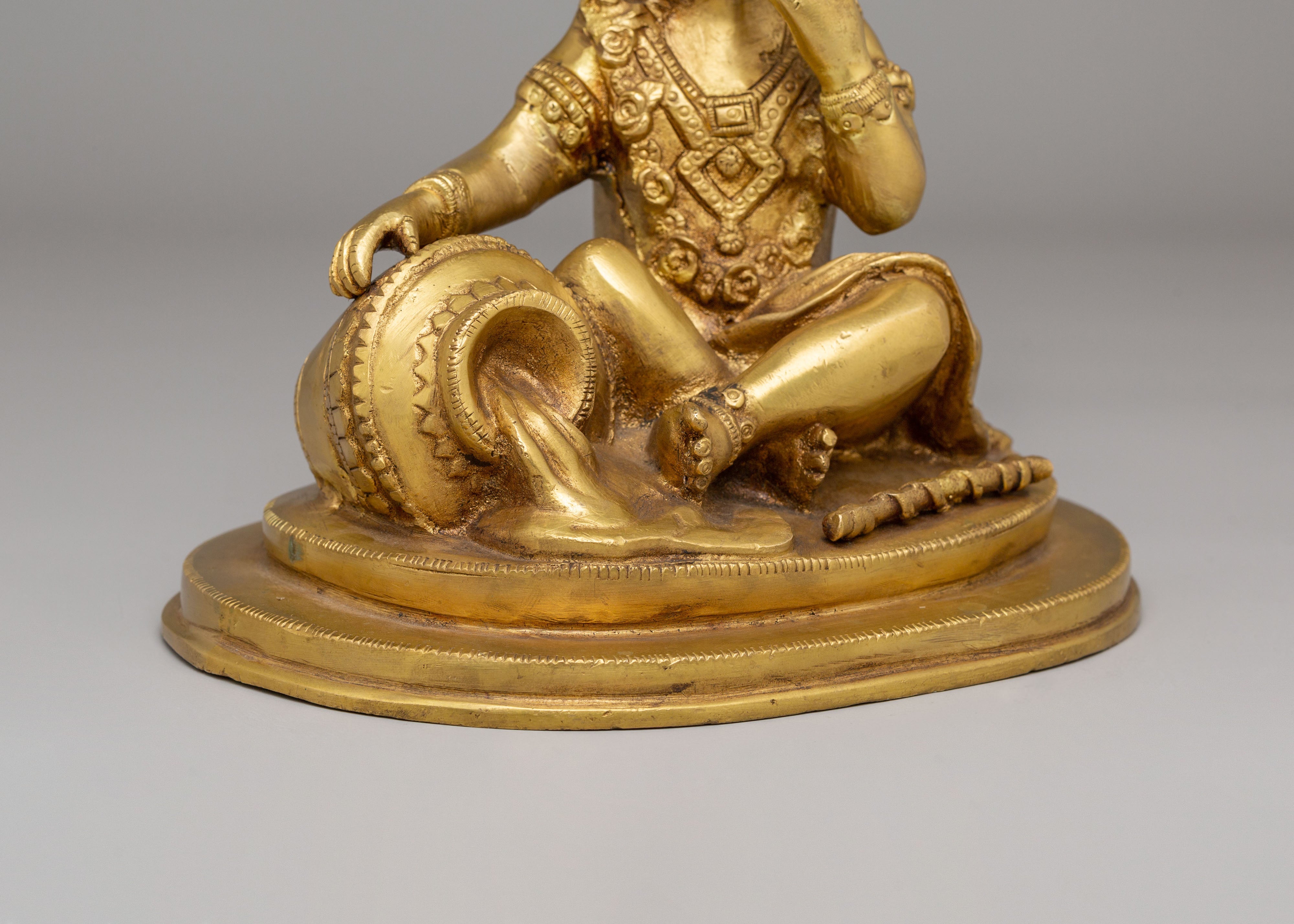 Spiritual Little Krishna Statue | Copper & Gold Plated Hindu Deity Figurine