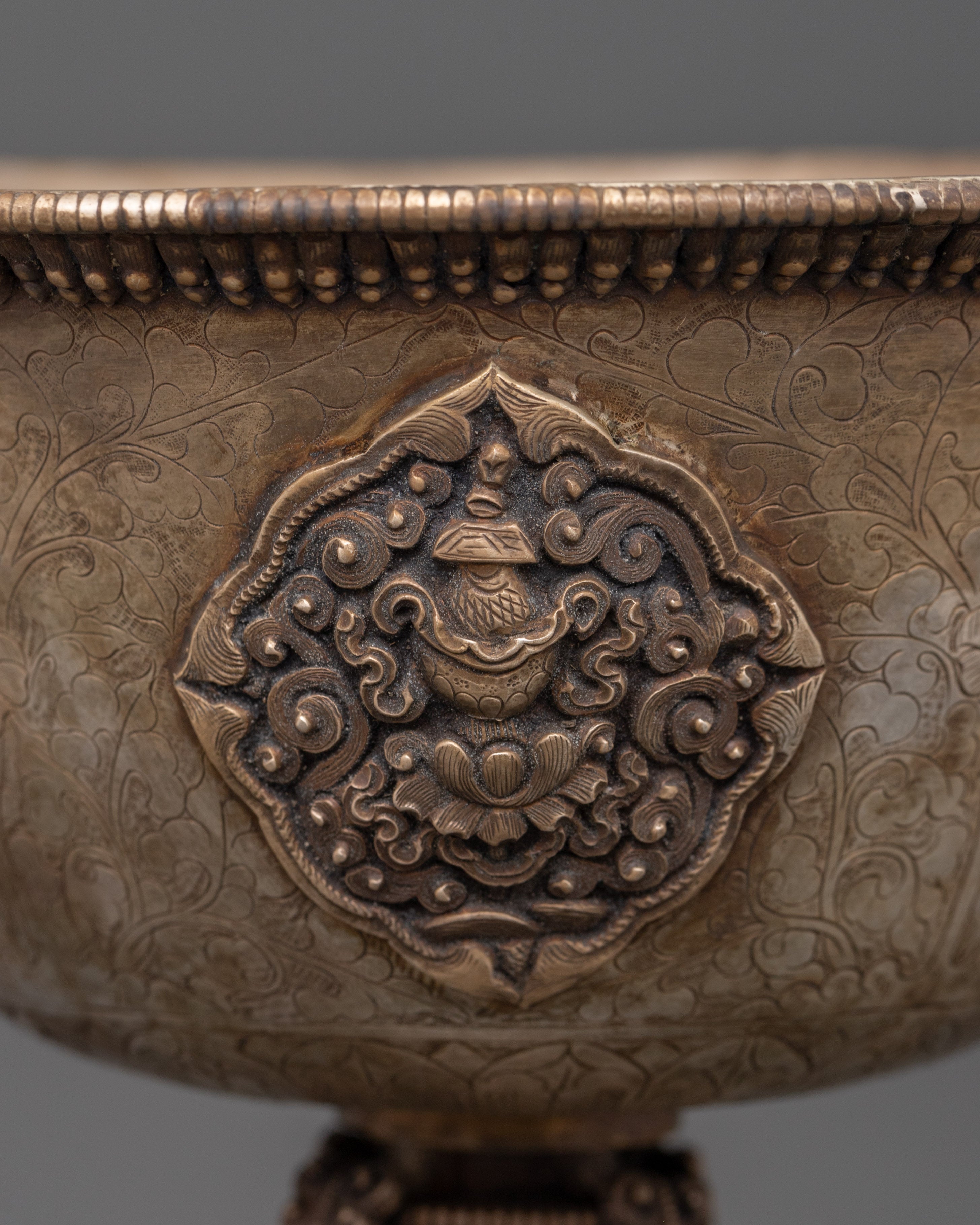 Tibetan Buddhist Butter Lamp | Sacred Tibetan Ritual Lamp in Pure Silver