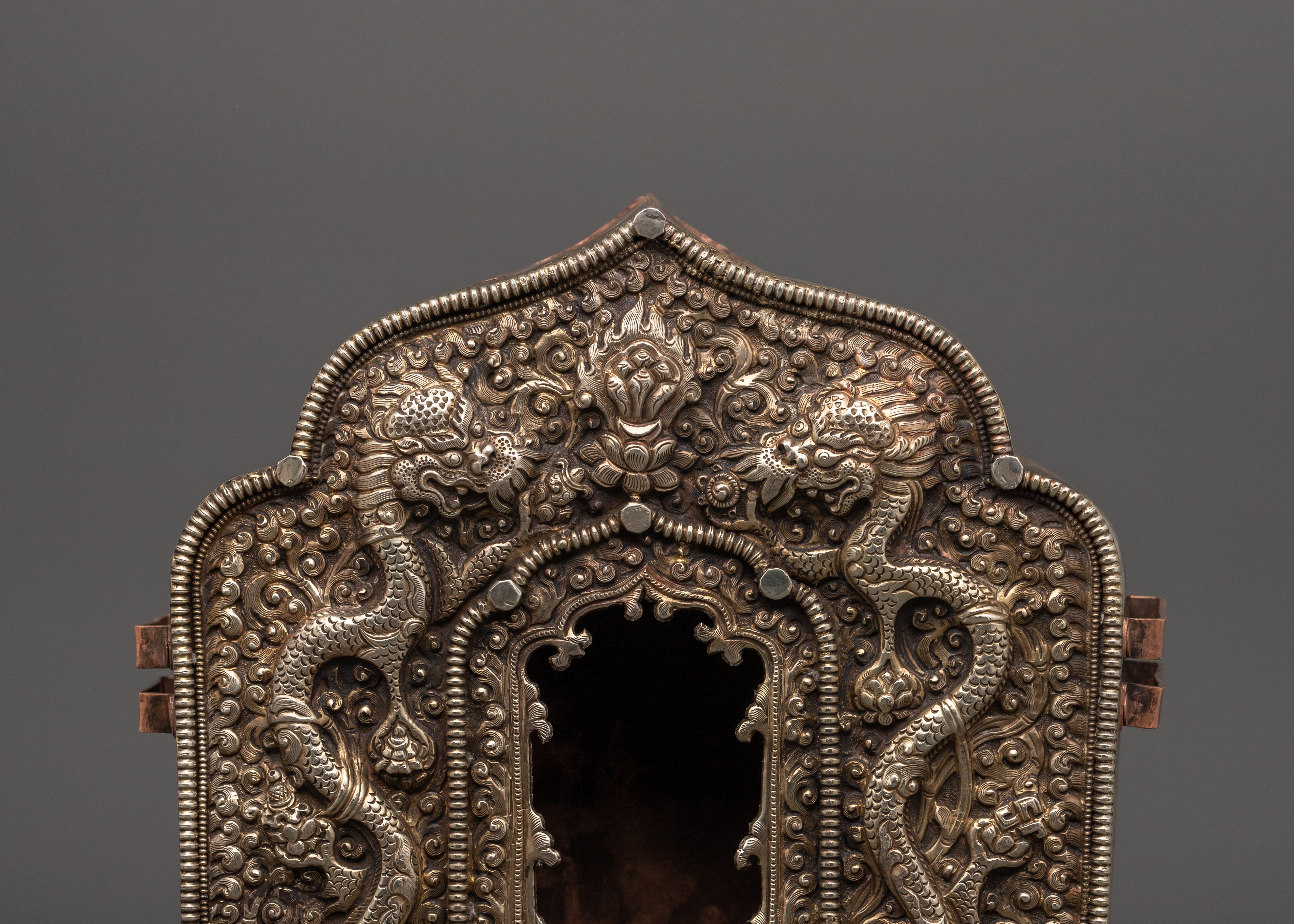 Engraved Vajra with Dragon Design & Guardian | Tibetan Ritual Tool