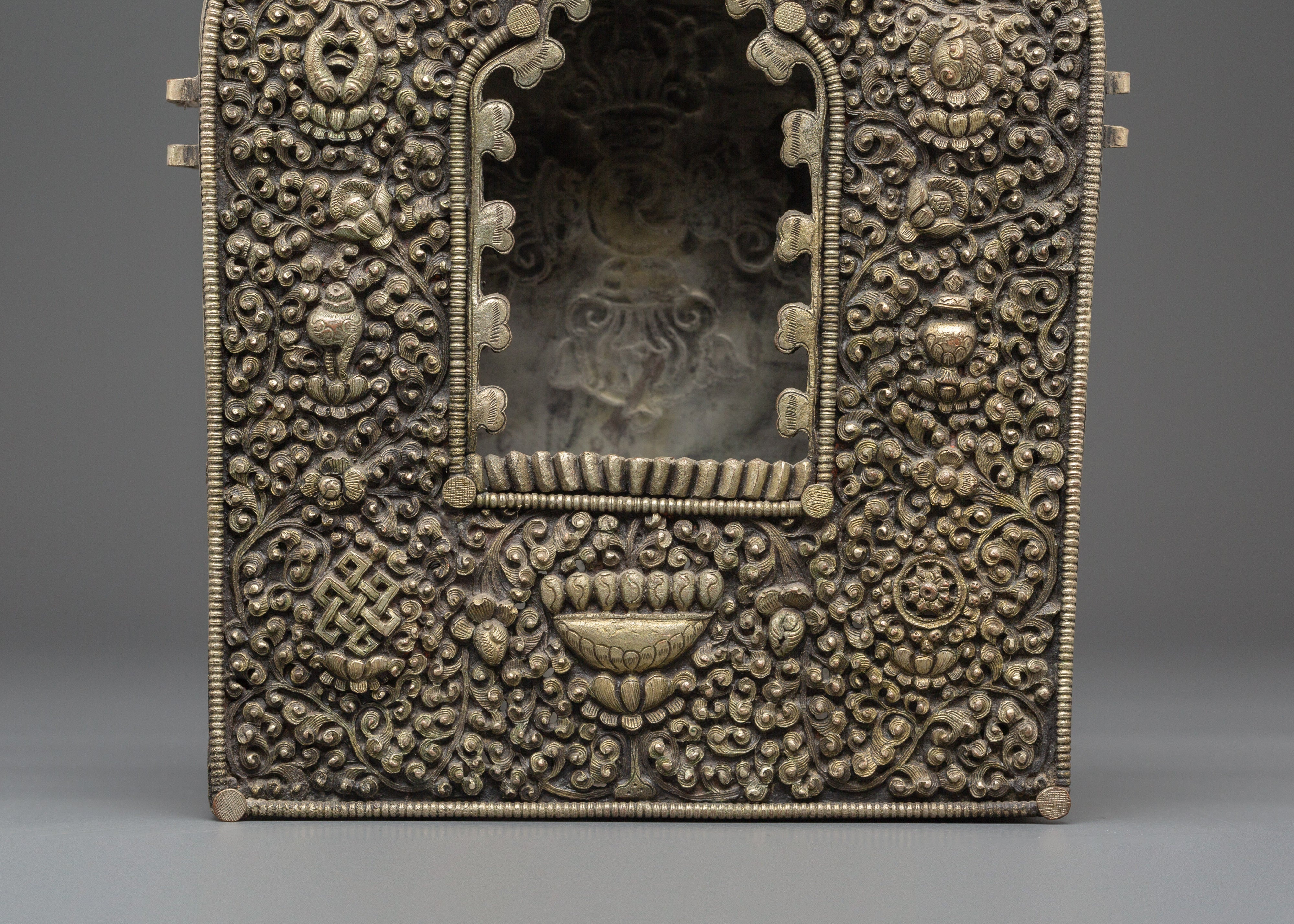 Handmade Silver Plated Ghau Box | Symbol of Protection and Blessings