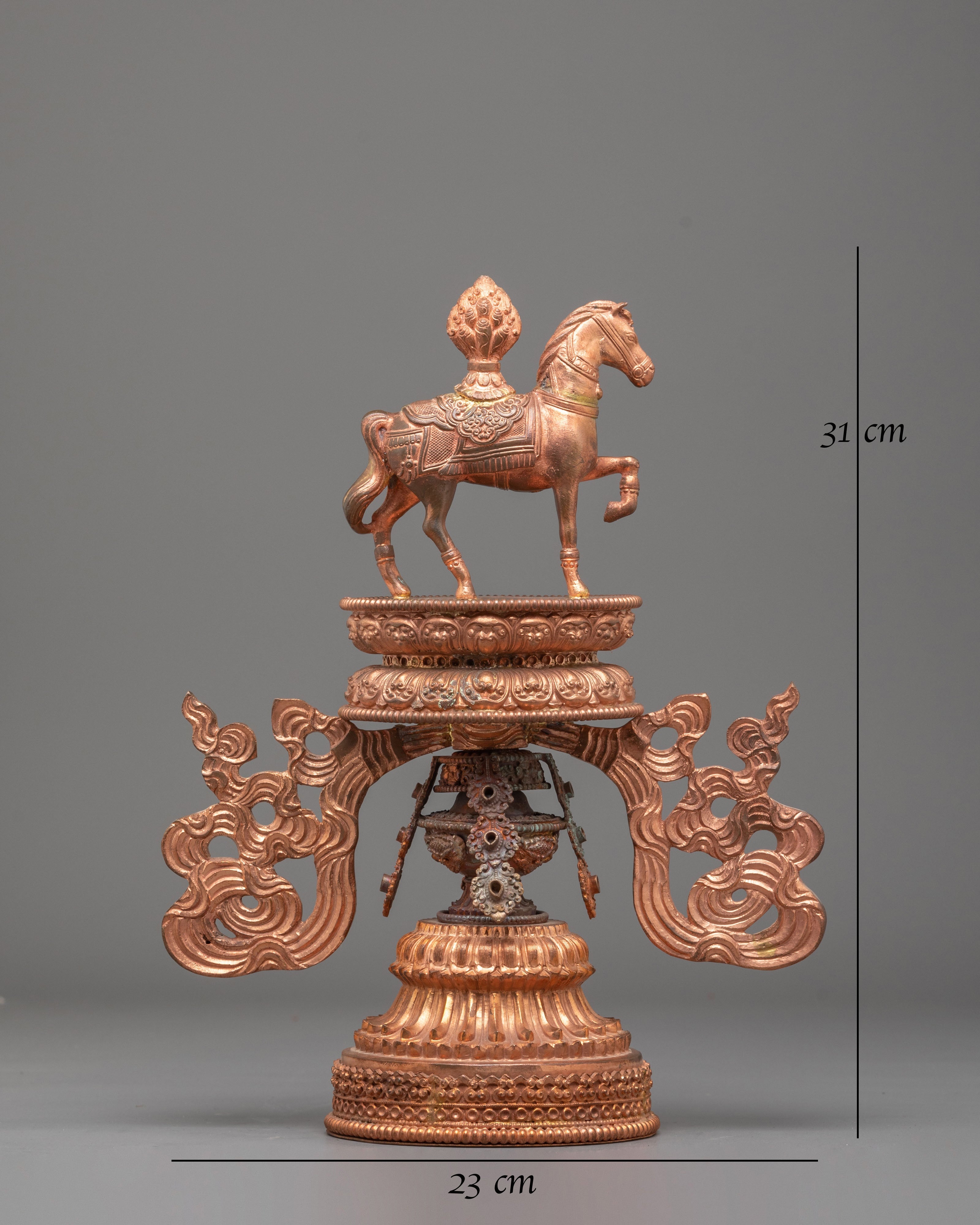 Sacred Buddhist Raja Rani Decorative Set | Copper Royal Figurine Collection