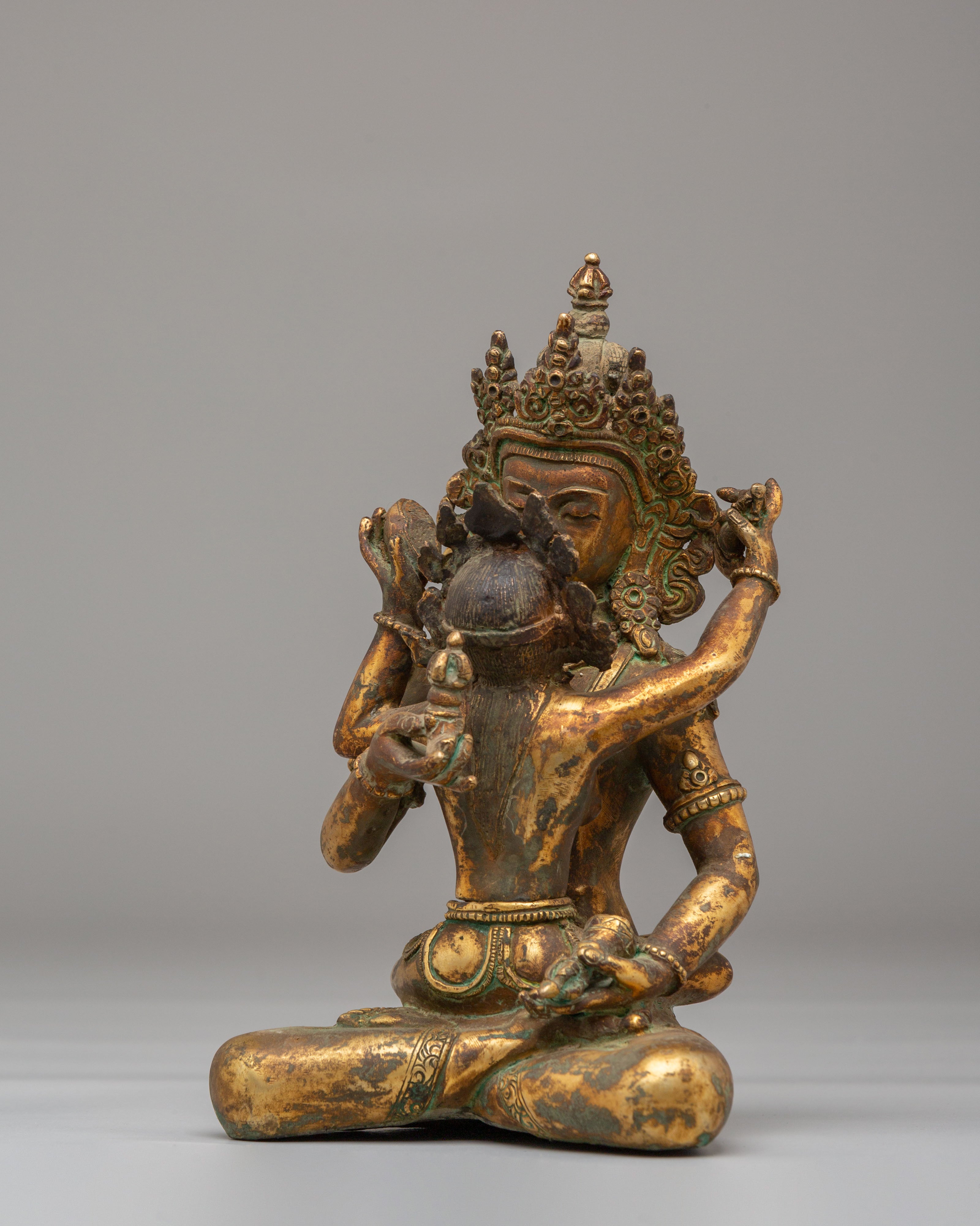 Vajrasattva With Consort Figurine | Vajragarvi Buddhist Sculpture