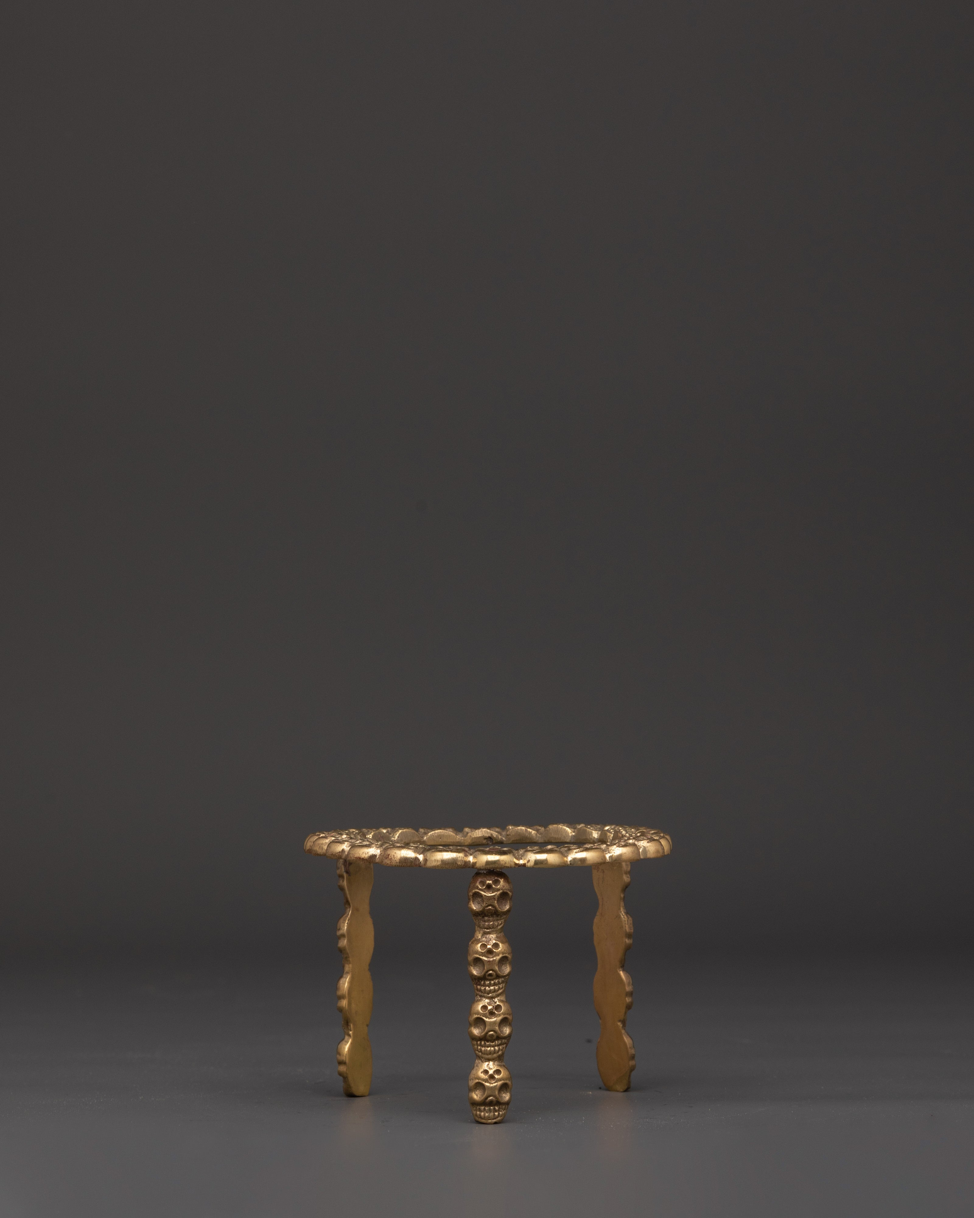 Copper Kapala with Brass Stand | Tibetan Ritual Skull Cup