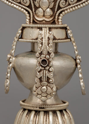 Buddhist Eight Auspicious Symbols in Electro Silver-Plated | Spiritual Blessings
