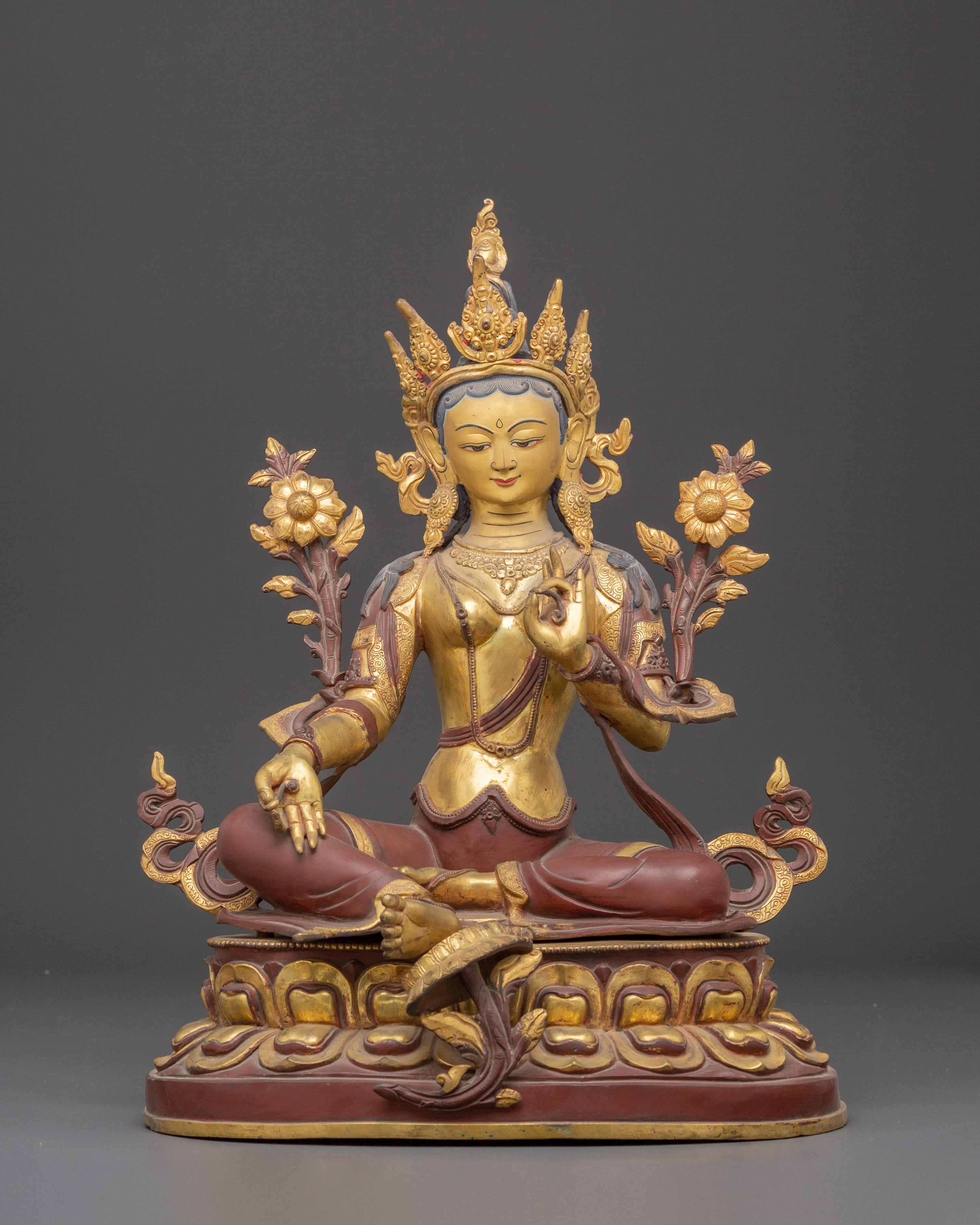 Compassionate Goddess Green Tara Statue | Shyama Tara Sculpture