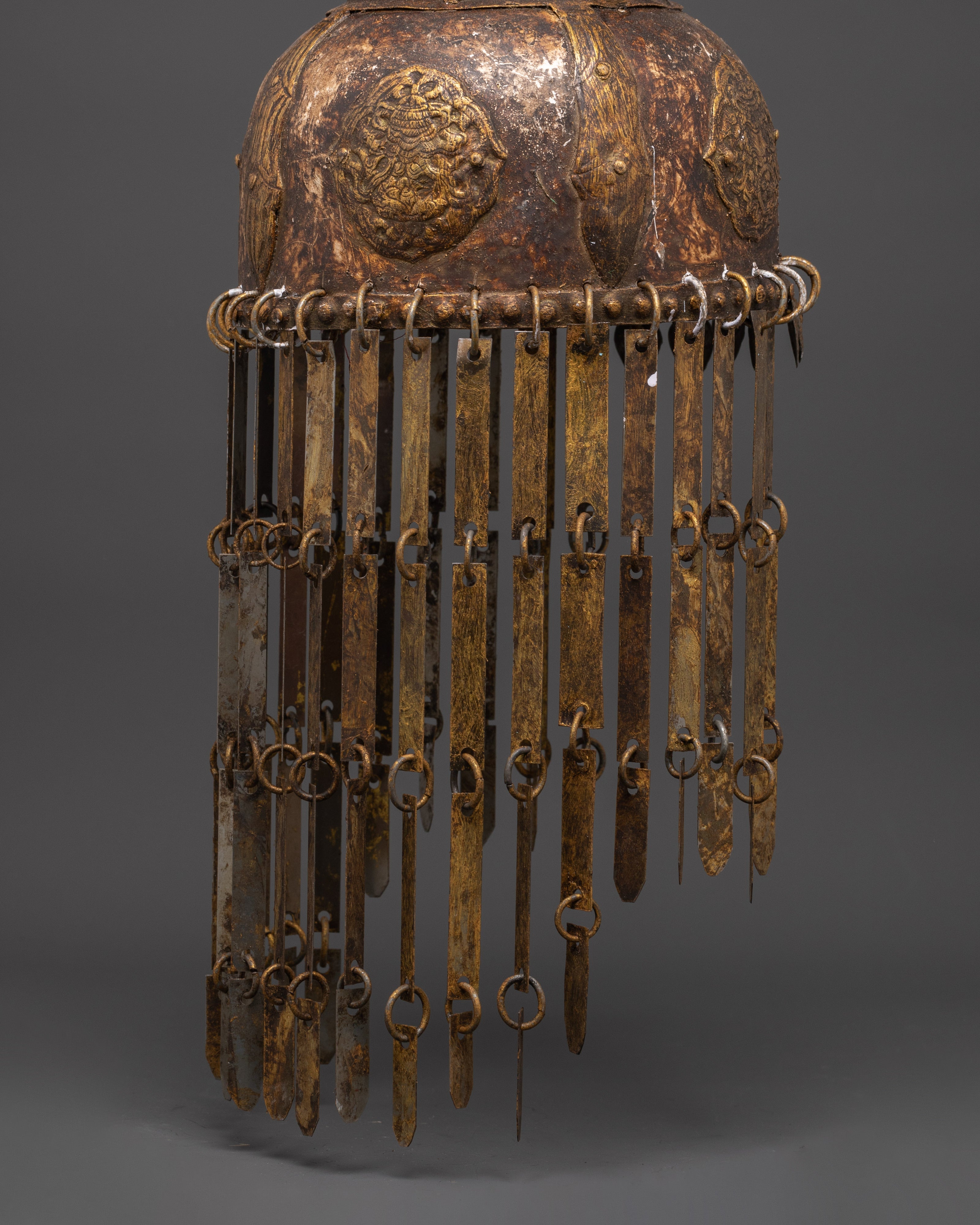 Tibetan Ritual Crown | Handcrafted Iron and Acrylic Ceremonial Headdress