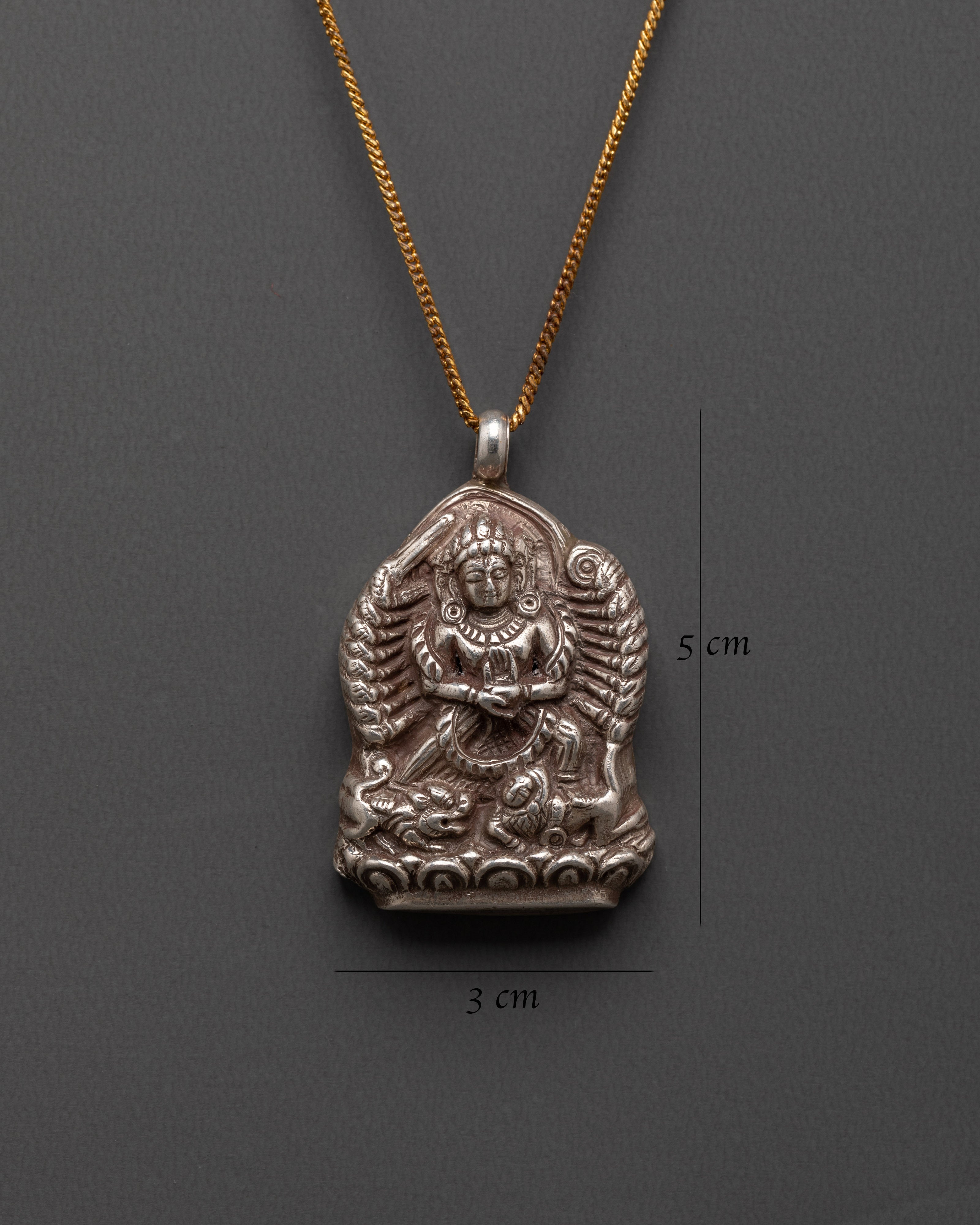 Locket with Tibetan Buddhist Deity | Pure Silver Pendant