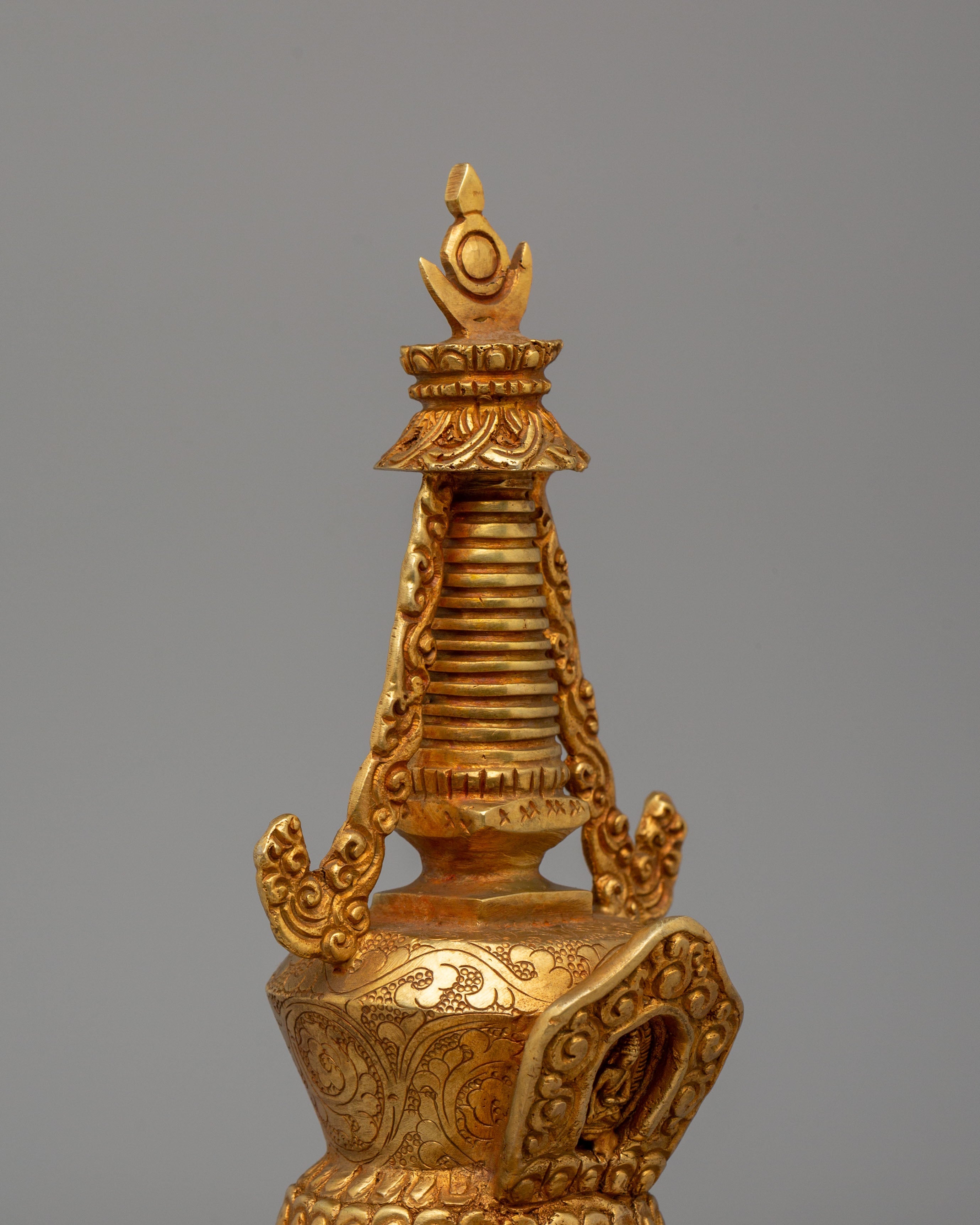 Traditional Tibetan Altar Stupa | Lotus Blossom Design