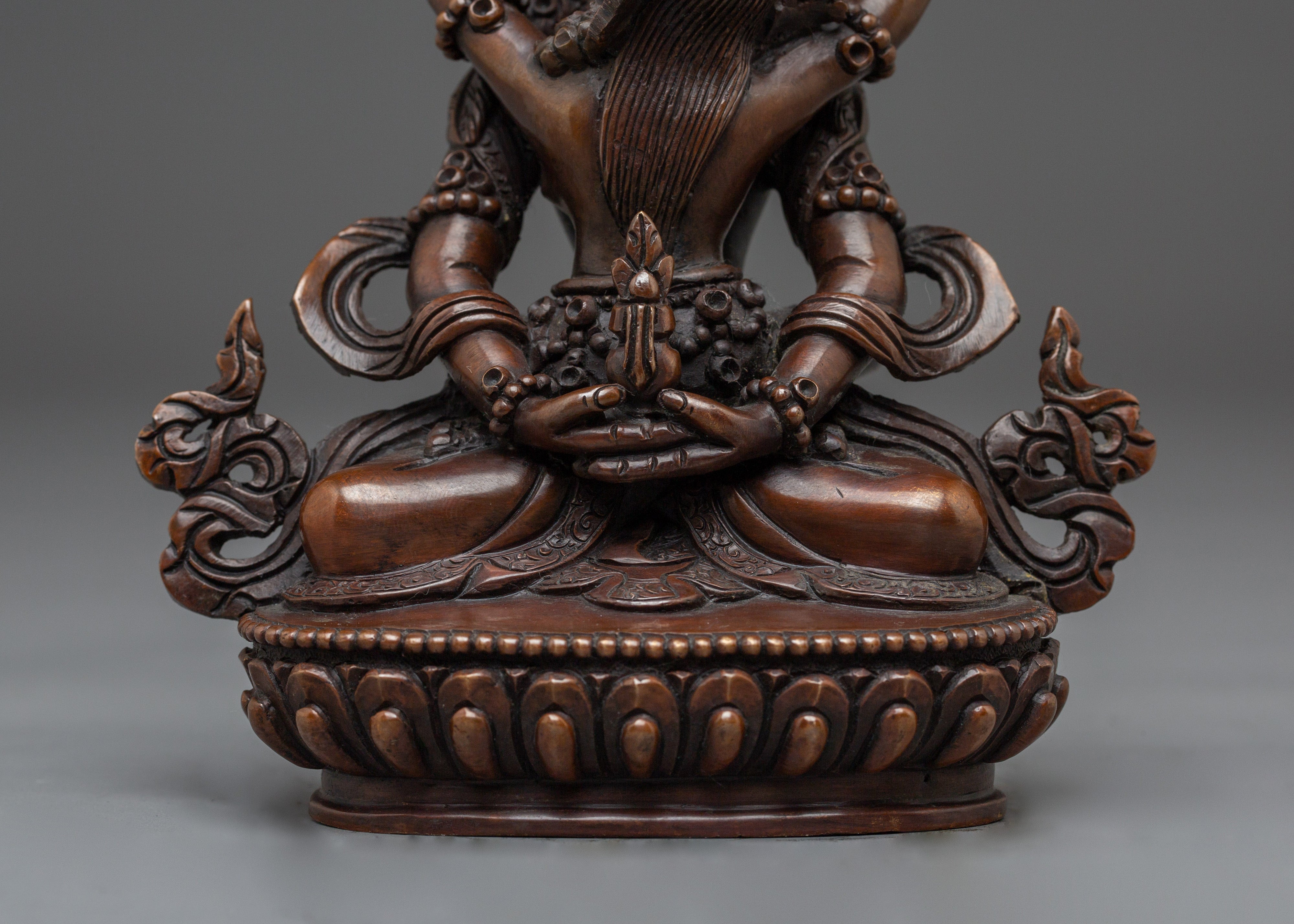 Amitayus With Consort Statue | Buddhist Tantric Deity