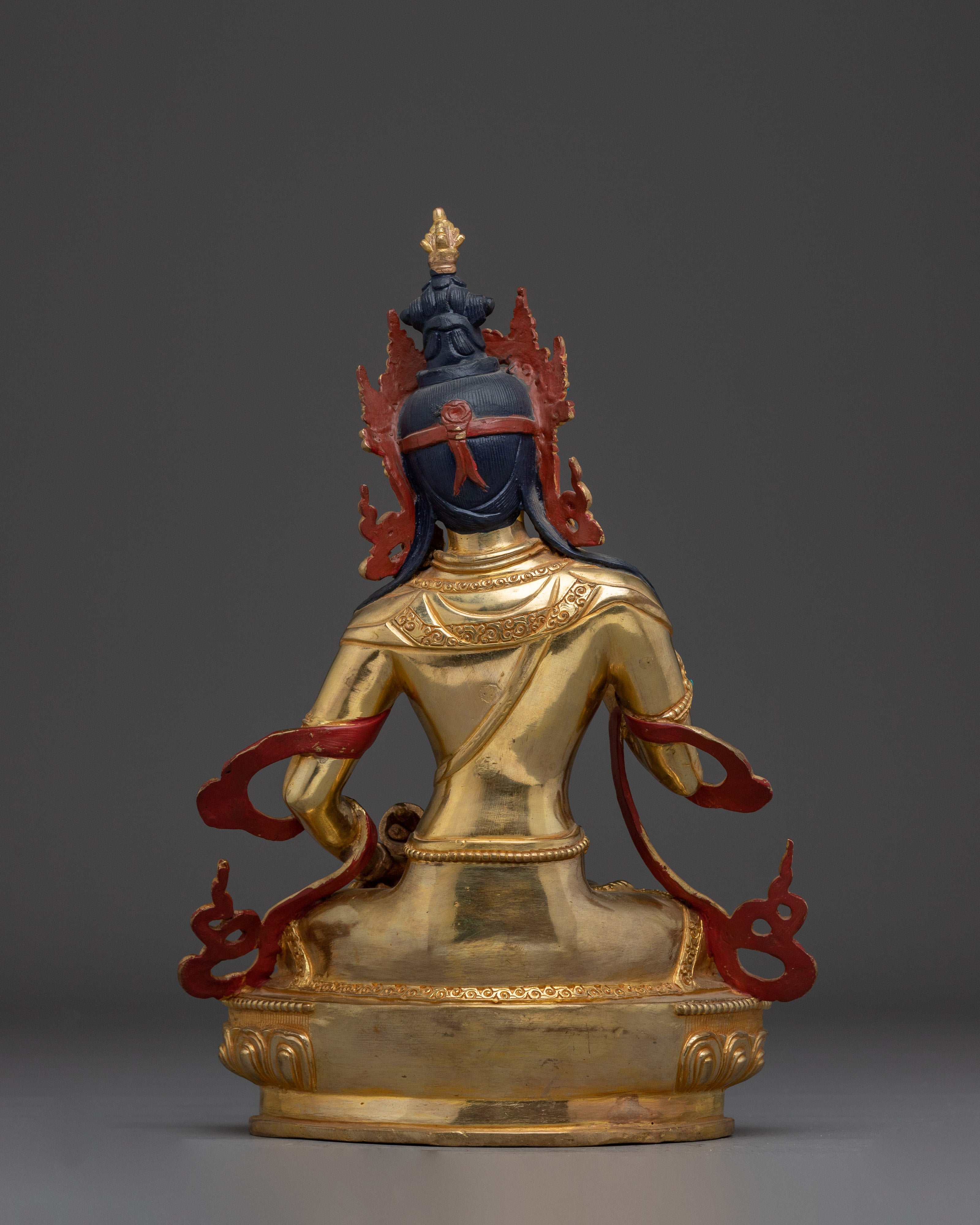 Tibetan Handcrafted Gold Gilded Vajrasattva Buddhist Sculpture for Meditation