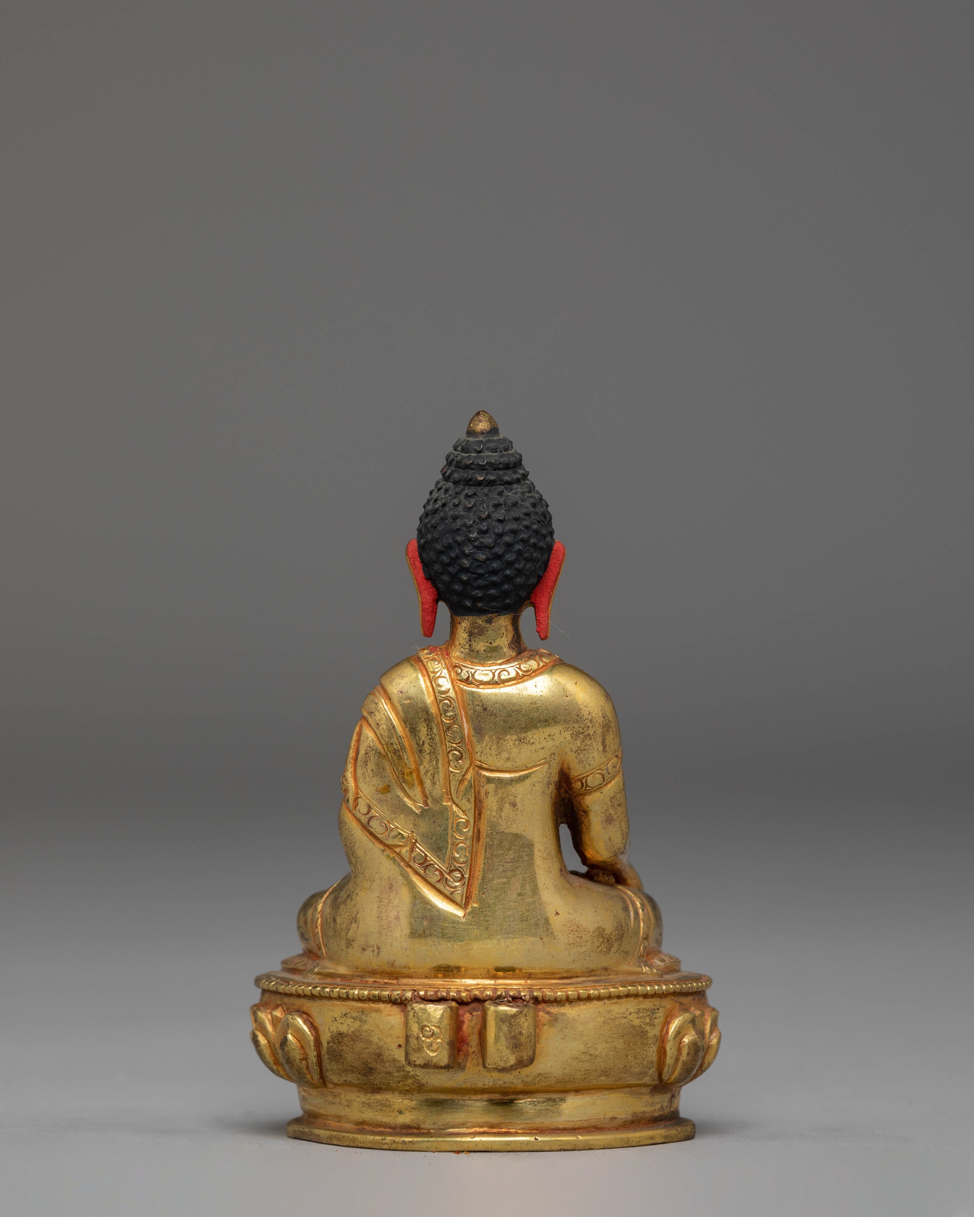 Statue of Buddha Ratnasambhava | Gold Plated Copper Buddha for Spiritual Decor