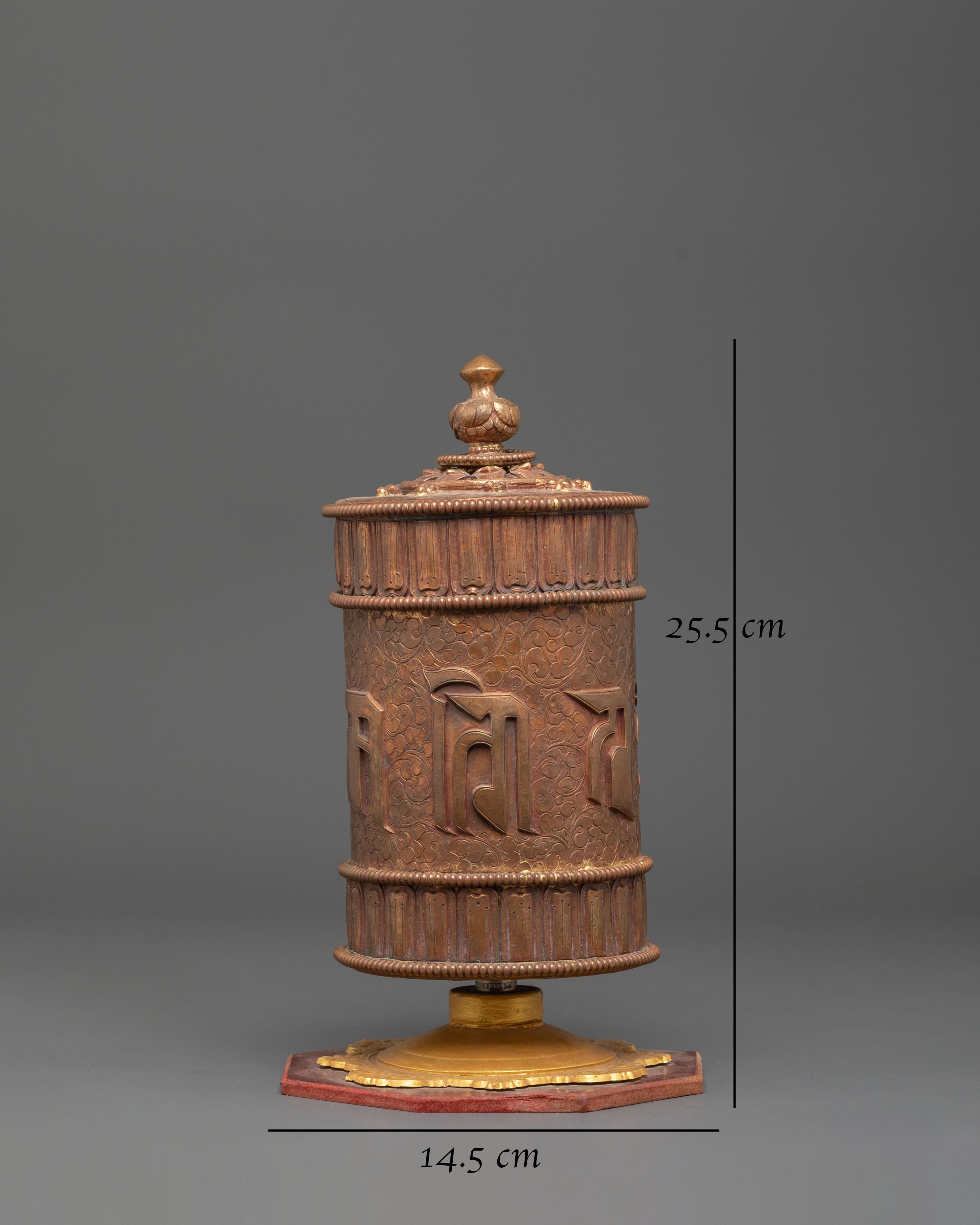 Prayer Wheel for Spiritual Practice | Buddhist Meditation Tool for Peace & Compassion