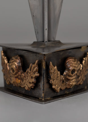 Tibetan Phurba with Intricate Hand-Carved Details | Symbol of Spiritual Protection