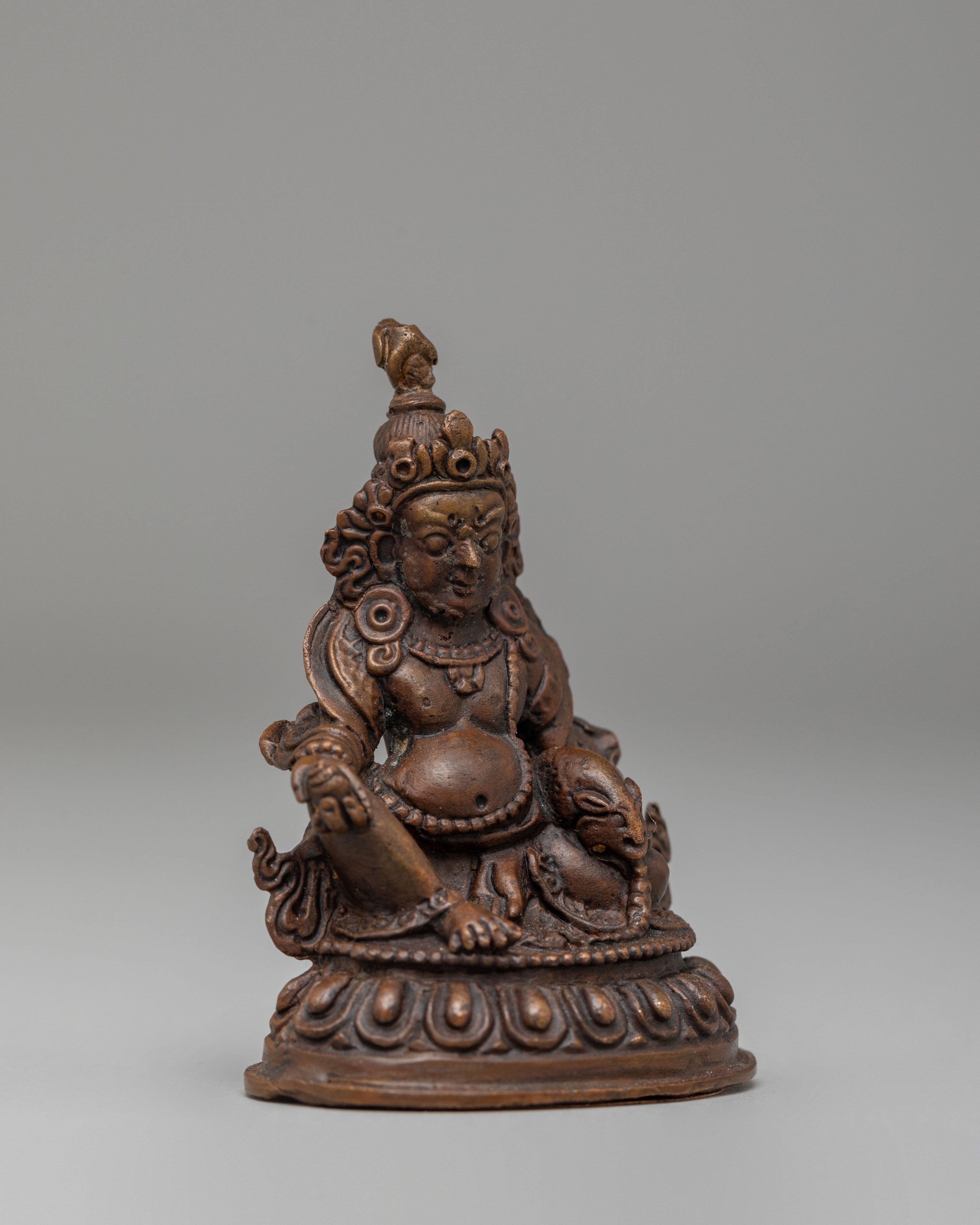 Machine-Made Altar Dzambhala Deity Statue | Buddhist Wealth Protector
