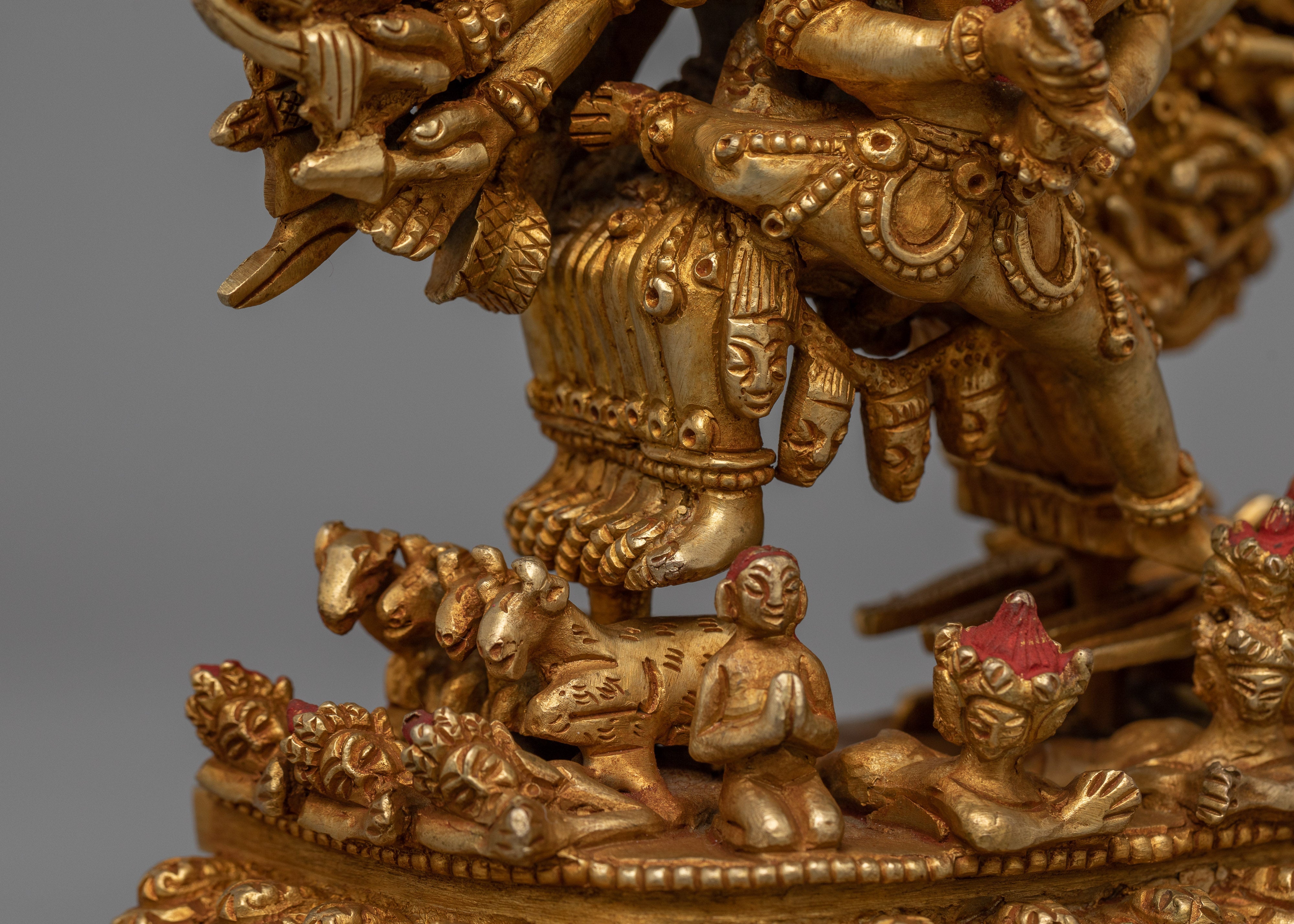 Handmade Statue of Vajrabhairava | Tibetan Protector Deity for Meditation and Altar