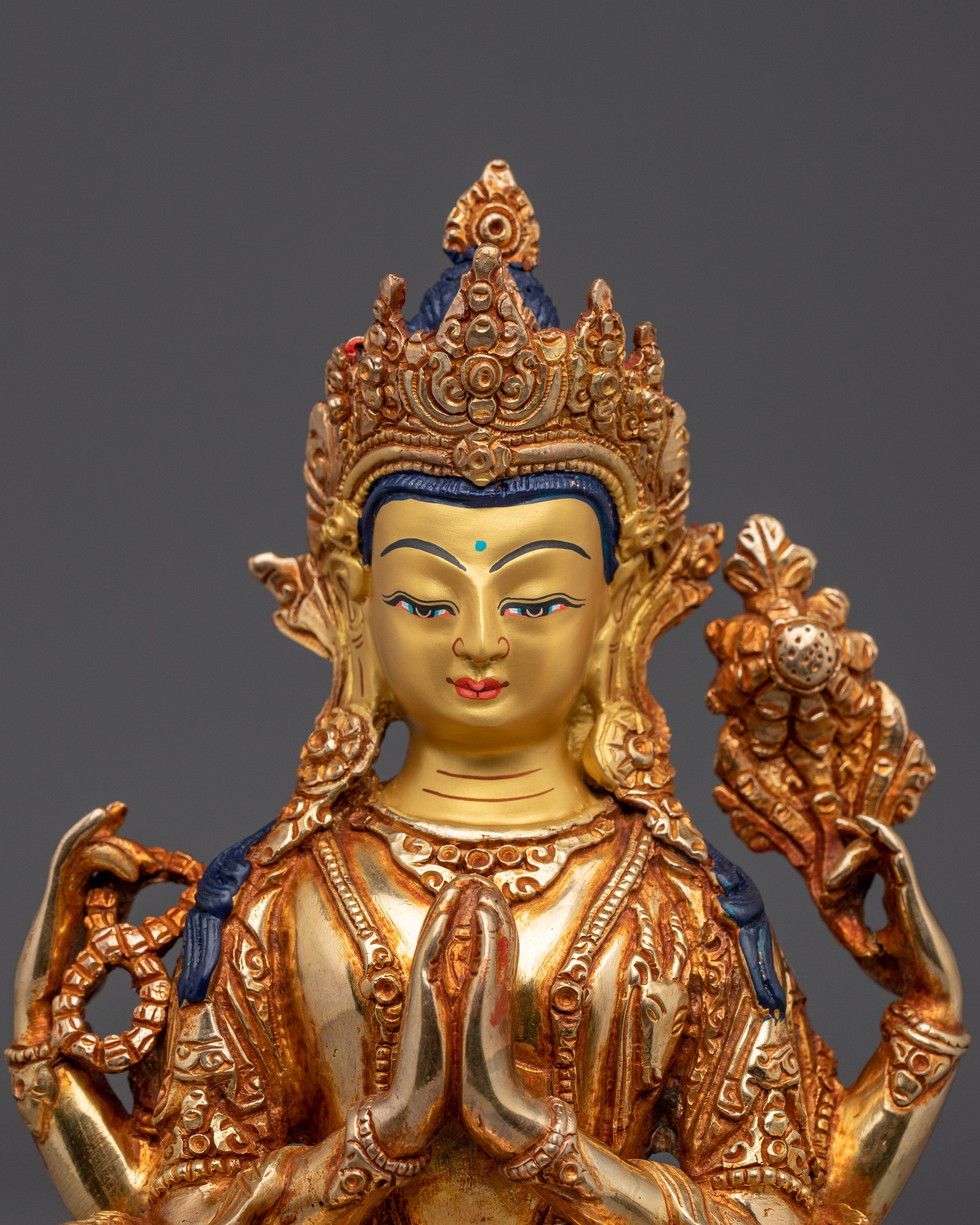 Chenrezig, Meditation Altar Decor | Traditional Himalayan Art