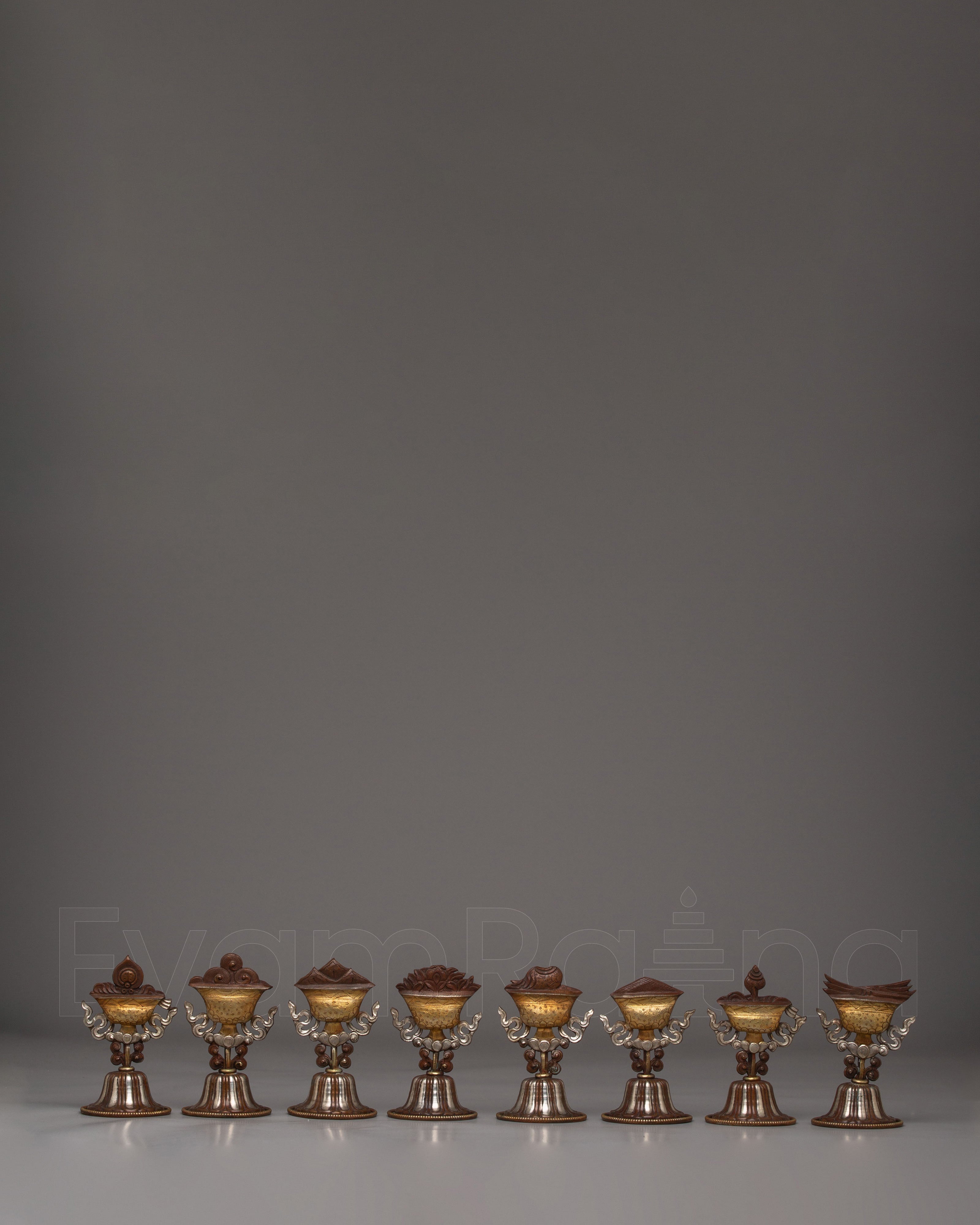 Oxidized Copper Raja Rani Set | Elegant Copper and Gold-Plated Figurines