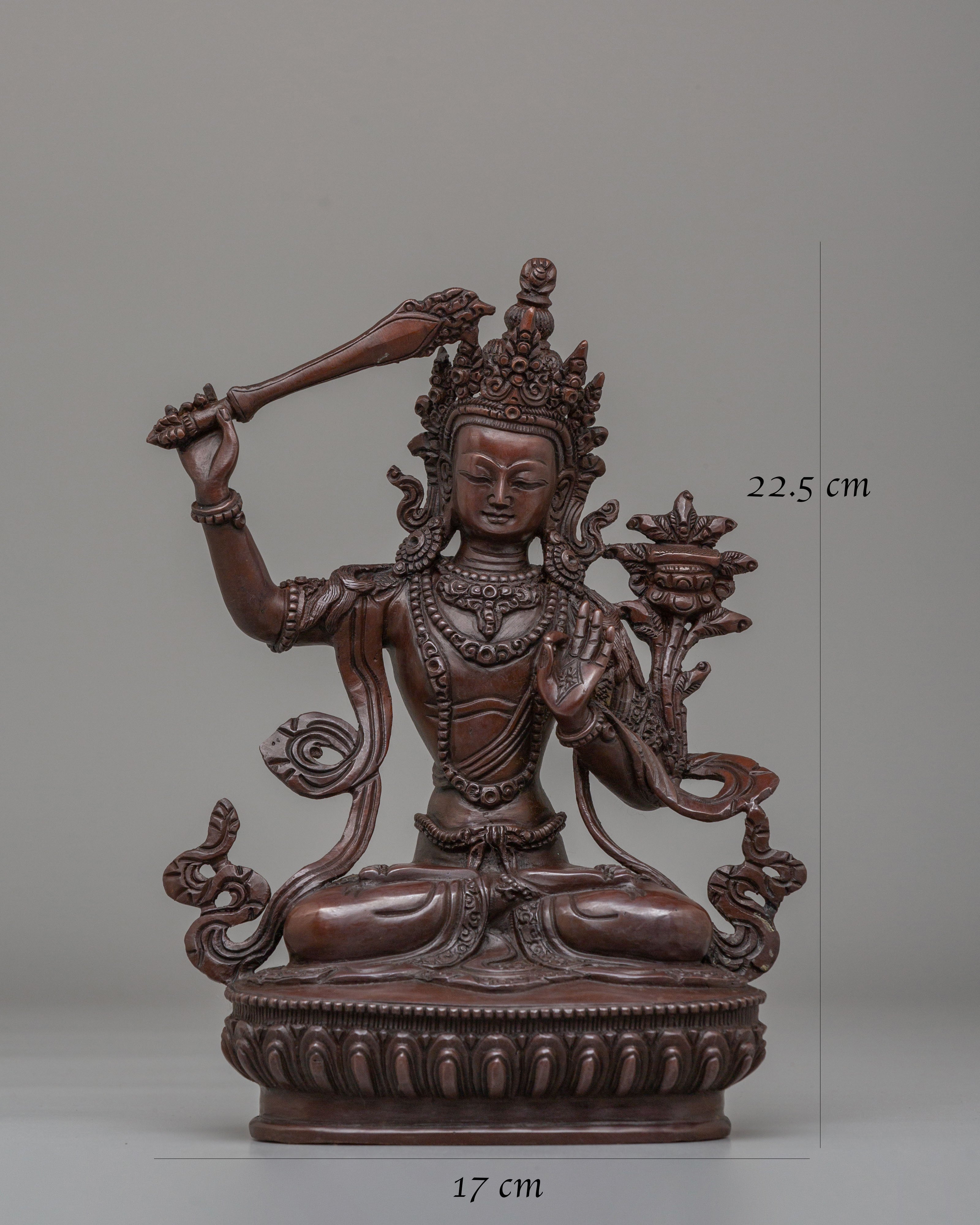 Wisdom Deity Manjushri Sculpture | Symbol of Knowledge and Enlightenment