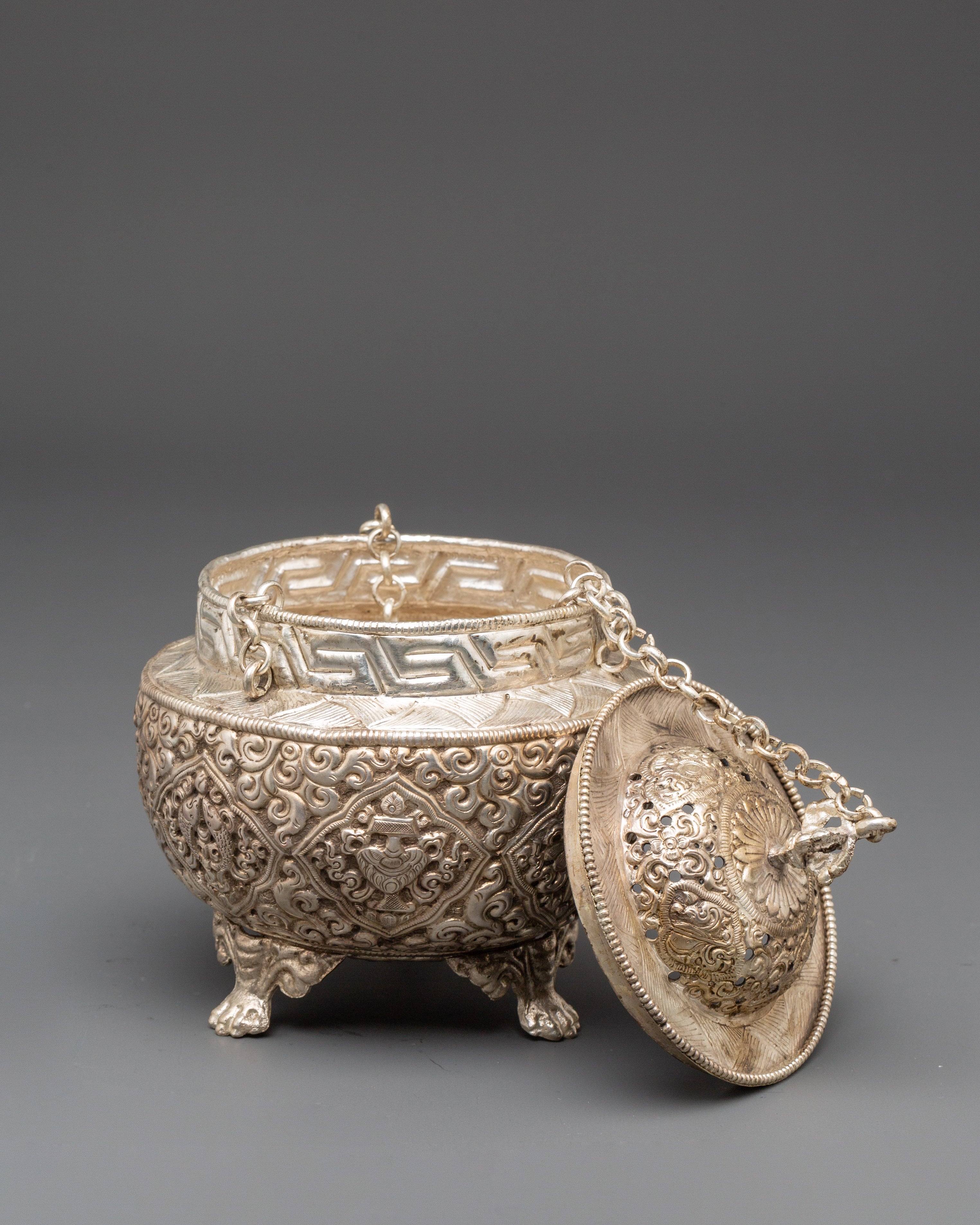 Copper Silver Plated-Incense Burner for Mindfulness & Rituals