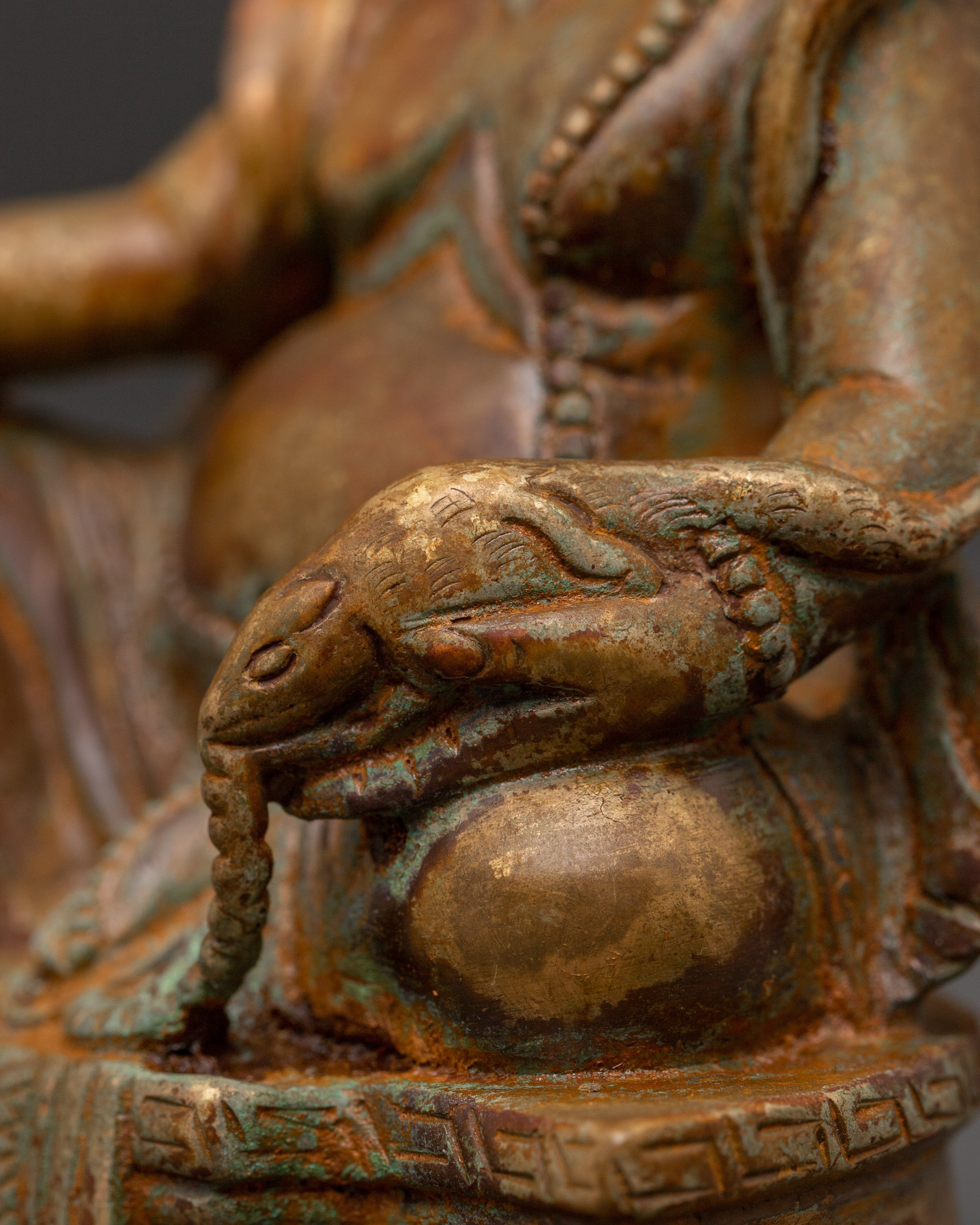 Dzambala Wealth Deity Copper Statue | Traditional Tibetan Deity of Abundance