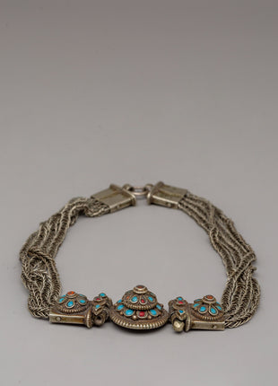 Tibetan Chain Necklace & Bracelet | Jewelry of Himalayan Tradition