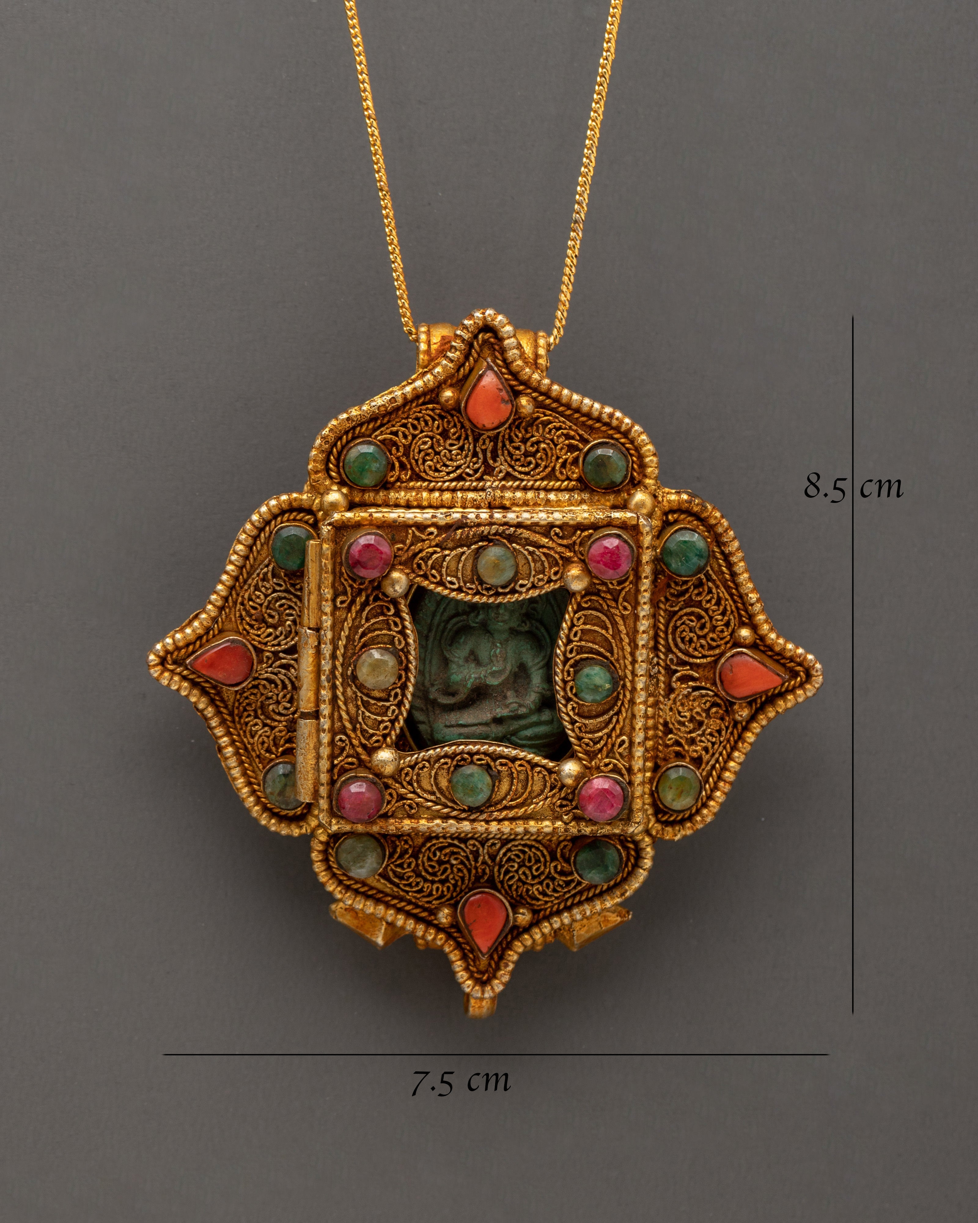 Vajrasattva Ghau Box Locket | Tibetan Buddhist Amulet