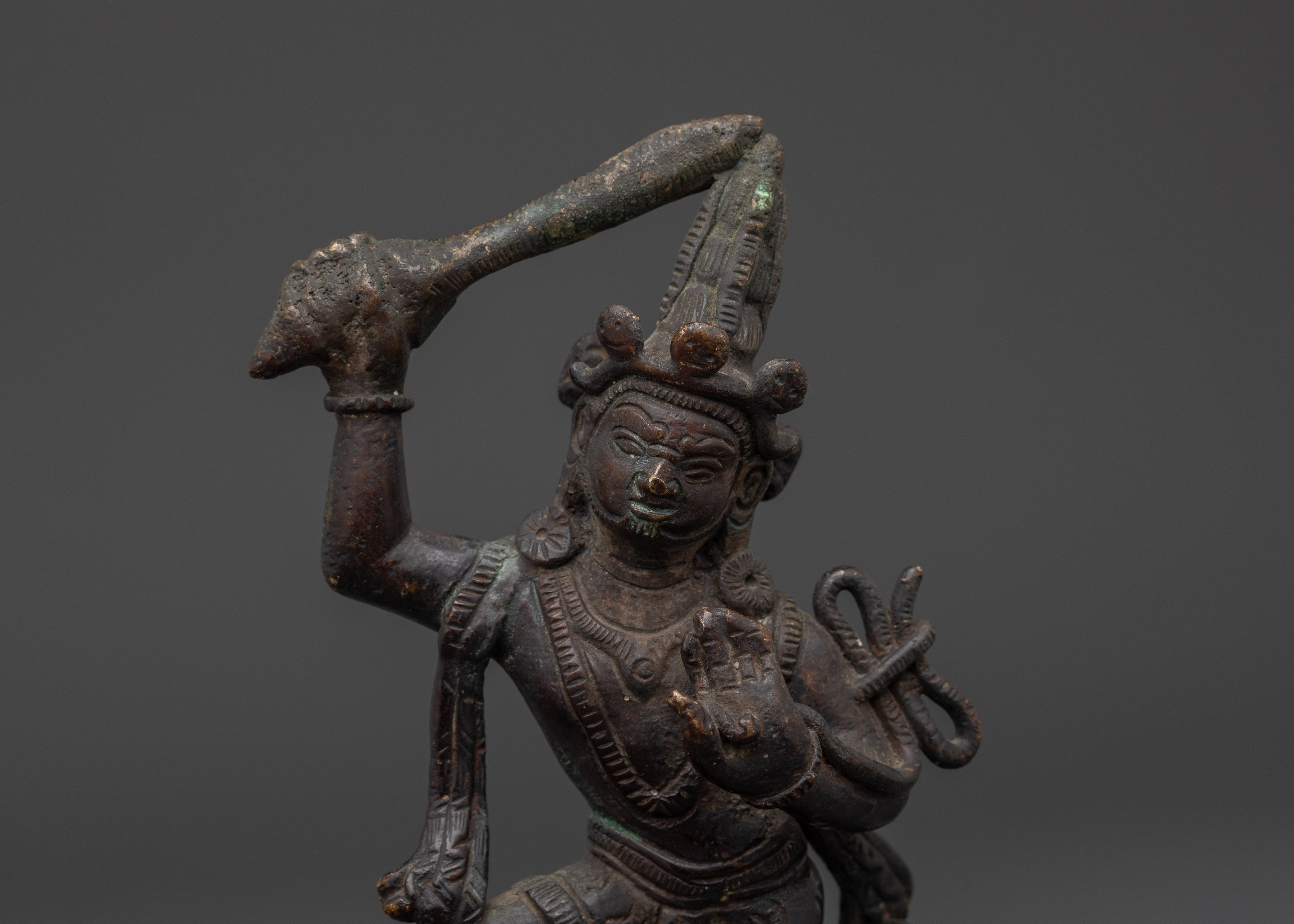 Handcrafted Achala Statue | Brass Hindu Protector Deity Sculpture