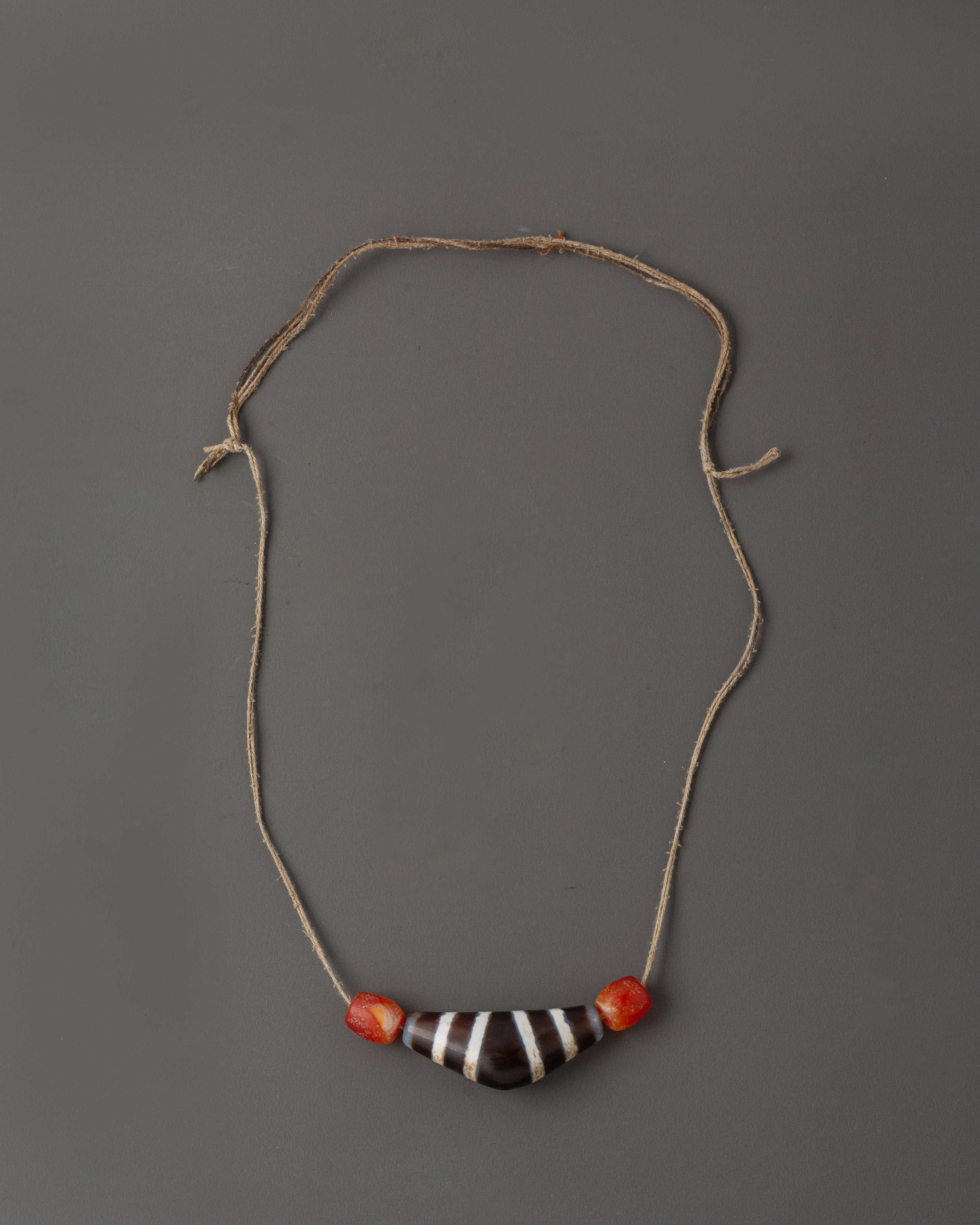 Coral Stone Mala Necklace | Handcrafted Spiritual Beads