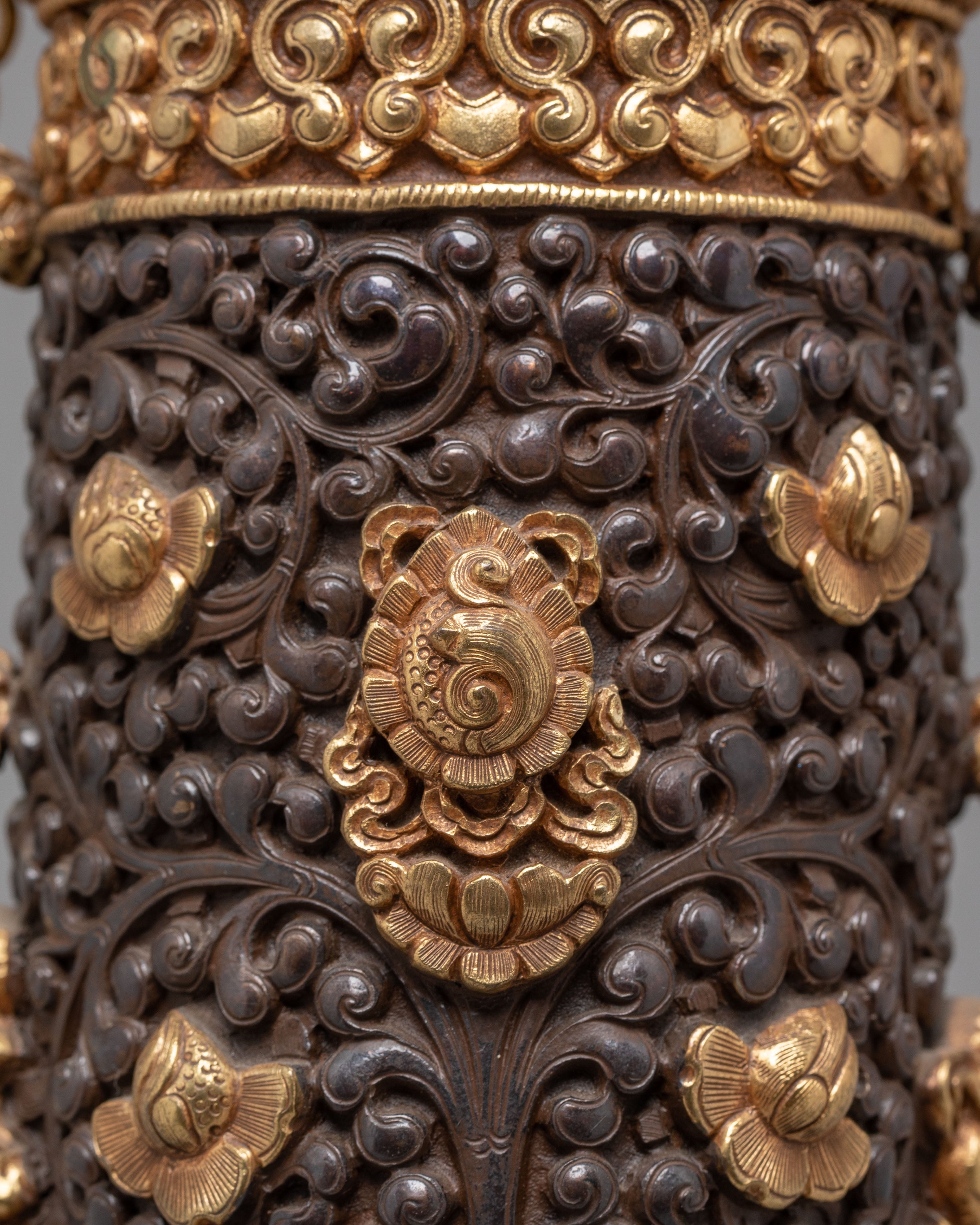 Incense Burner for Ritual Ceremonies | Copper and Gold Plated with Acrylic Details