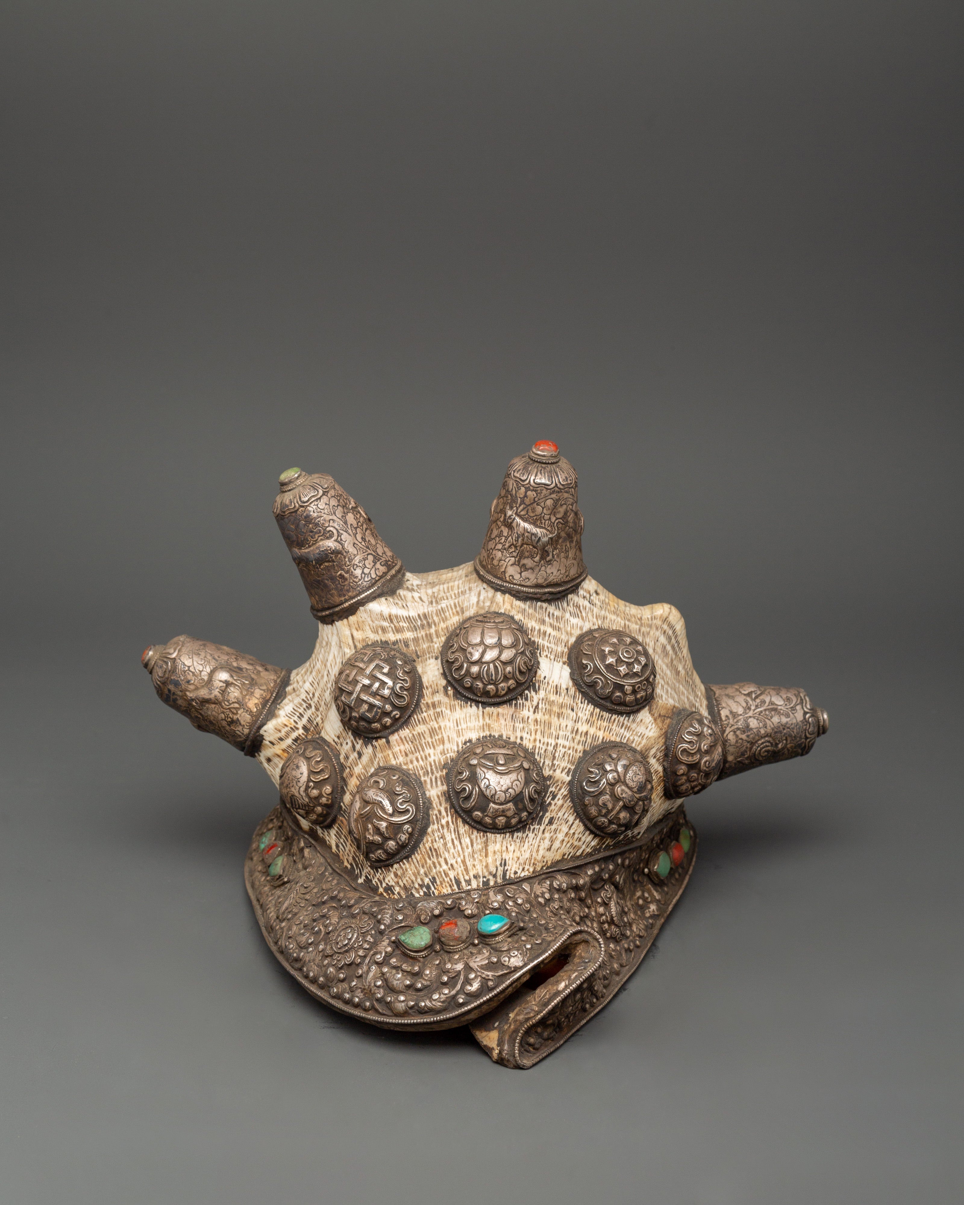 Conch Shell with 8 Auspicious Symbols | Sacred Tibetan Ritual Tool