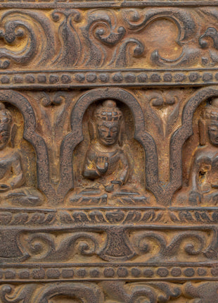 Wooden Sutra Cover | Hand-Carved Tibetan Scripture Holder